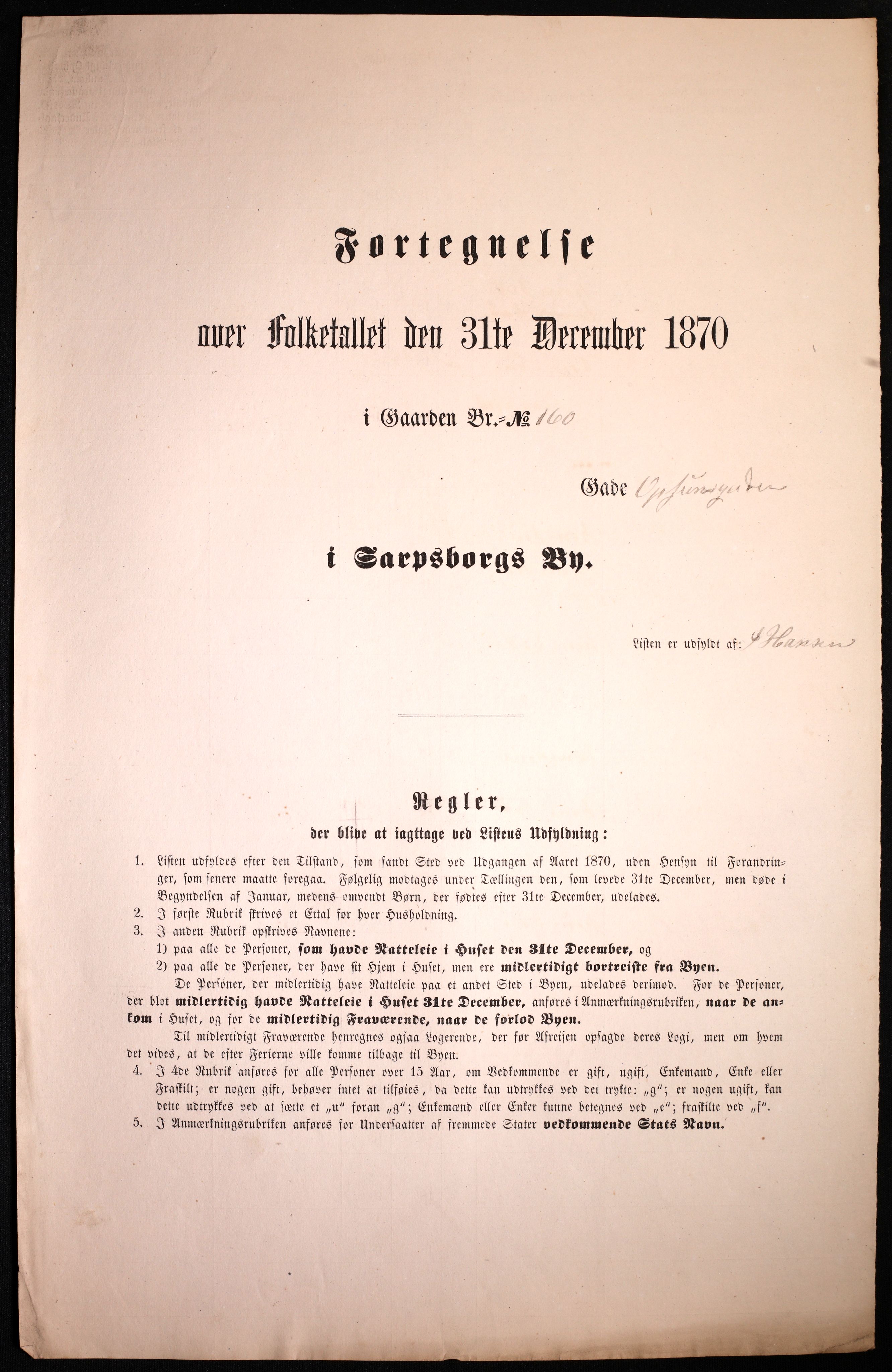 RA, 1870 census for 0102 Sarpsborg, 1870, p. 571