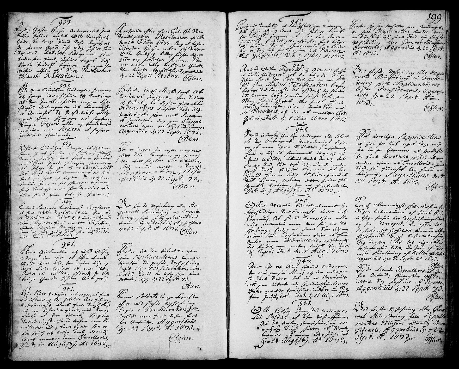 Stattholderembetet 1572-1771, AV/RA-EA-2870/Ad/L0003: Supplikasjons- og resolusjonsprotokoll, 1671-1682, p. 198b-199a