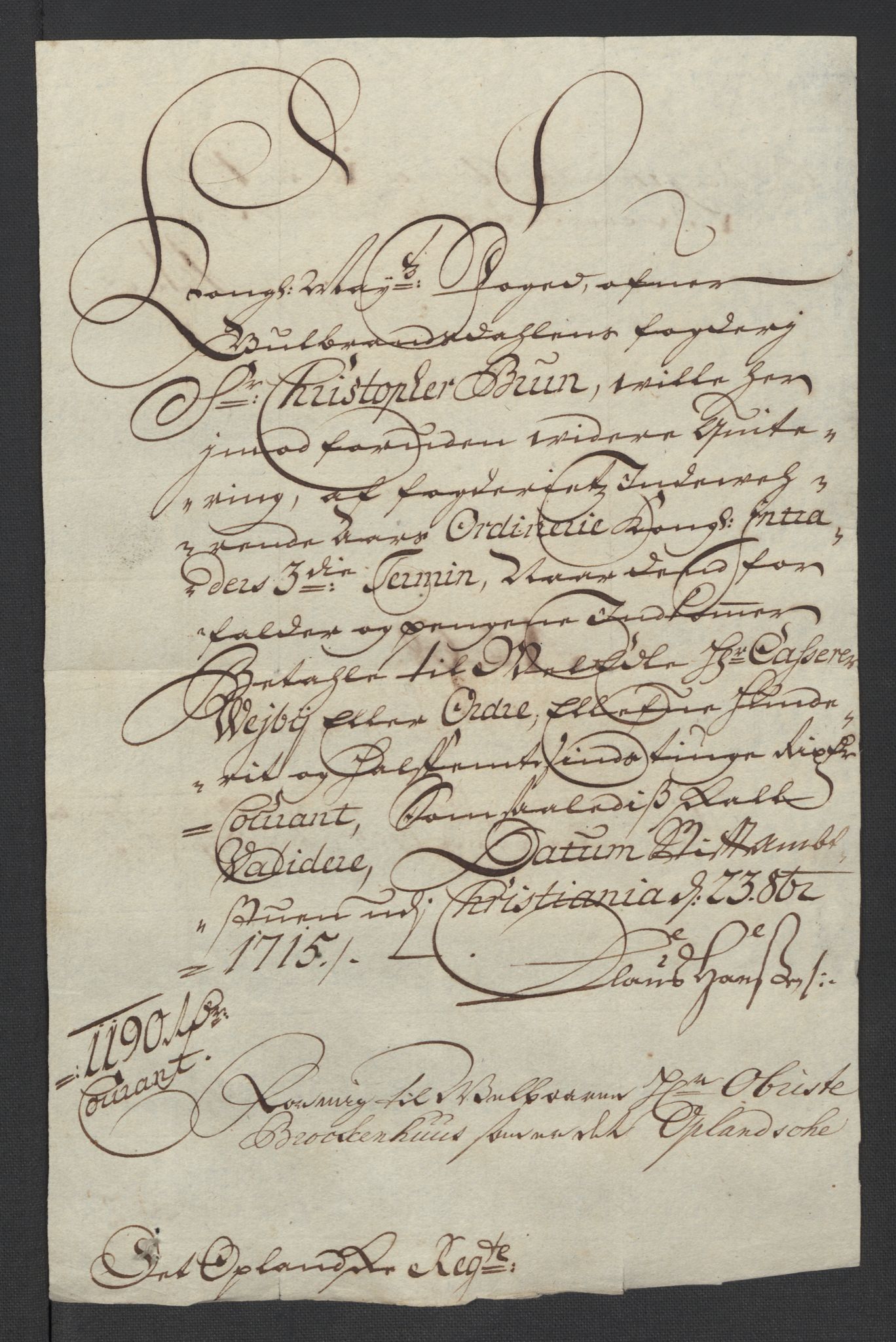 Rentekammeret inntil 1814, Reviderte regnskaper, Fogderegnskap, AV/RA-EA-4092/R17/L1184: Fogderegnskap Gudbrandsdal, 1715, p. 286