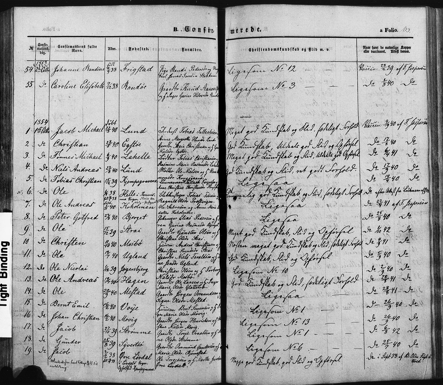 Oddernes sokneprestkontor, SAK/1111-0033/F/Fa/Faa/L0007: Parish register (official) no. A 7, 1851-1863, p. 103