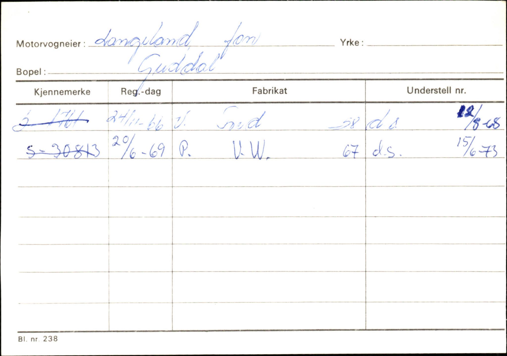 Statens vegvesen, Sogn og Fjordane vegkontor, AV/SAB-A-5301/4/F/L0125: Eigarregister Sogndal V-Å. Aurland A-Å. Fjaler A-N, 1945-1975, p. 2359