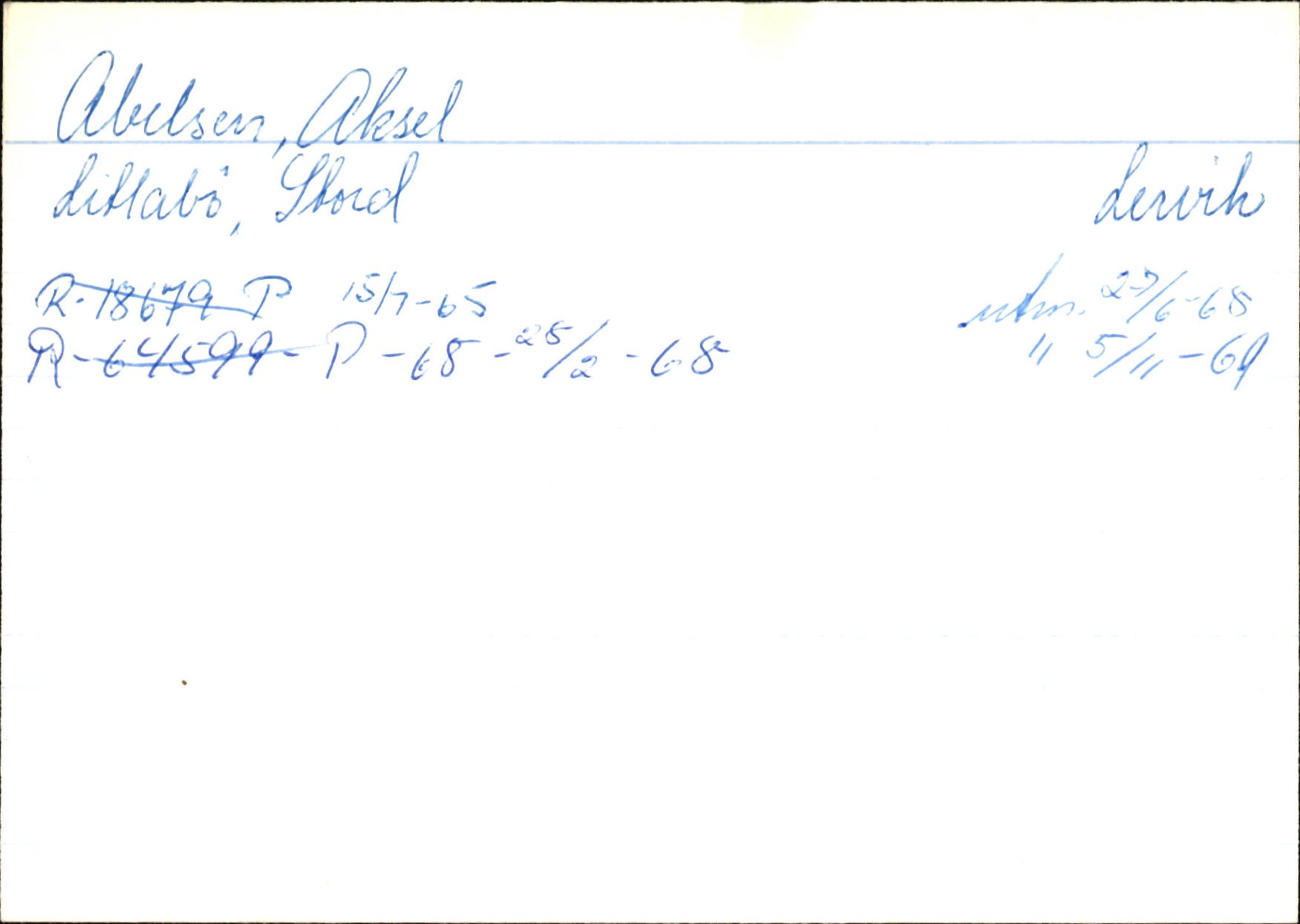 Statens vegvesen, Hordaland vegkontor, AV/SAB-A-5201/2/Ha/L0001: R-eierkort A, 1920-1971, p. 16