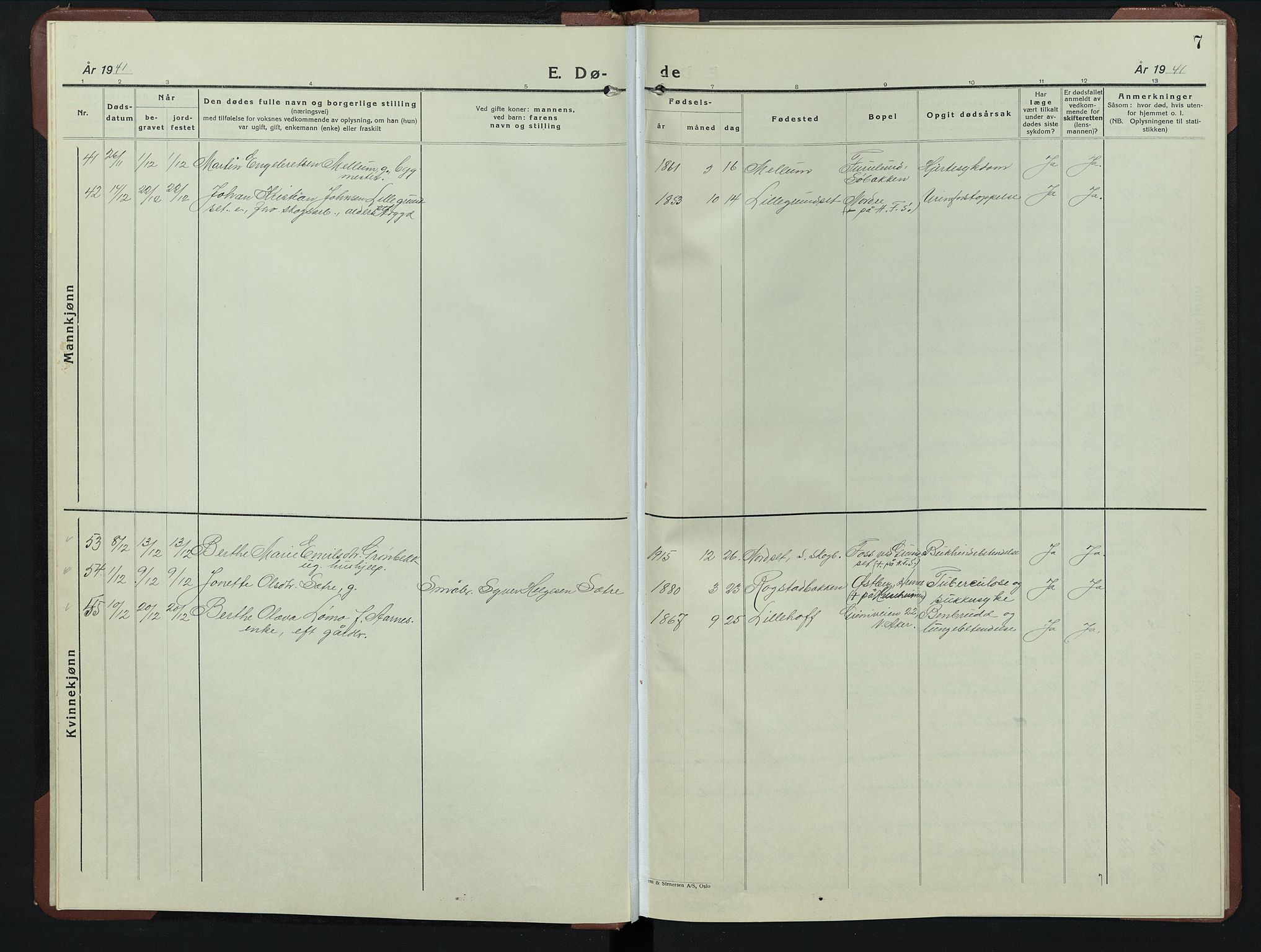 Elverum prestekontor, AV/SAH-PREST-044/H/Ha/Hab/L0020: Parish register (copy) no. 20, 1941-1952, p. 7