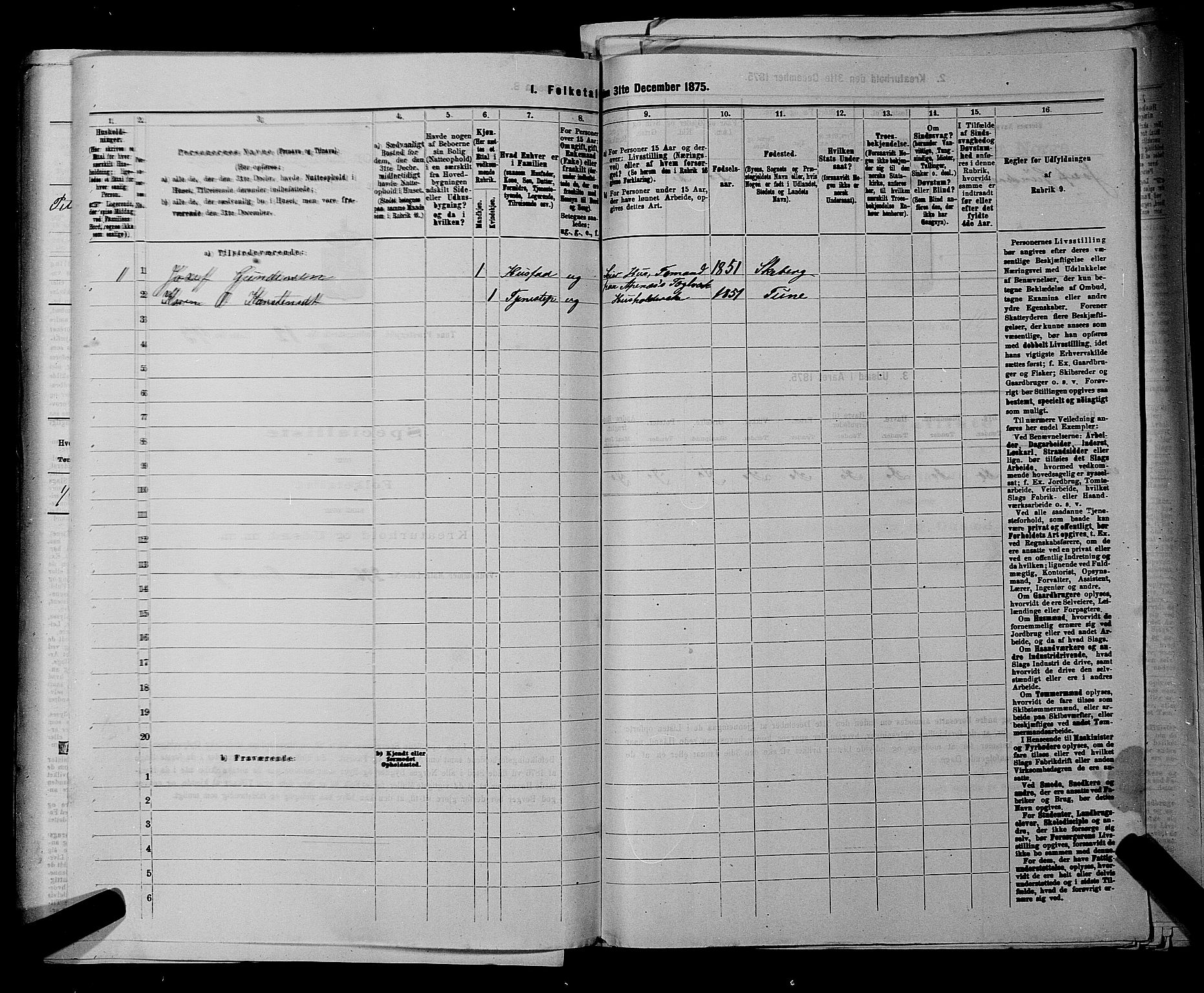 RA, 1875 census for 0130P Tune, 1875, p. 2056