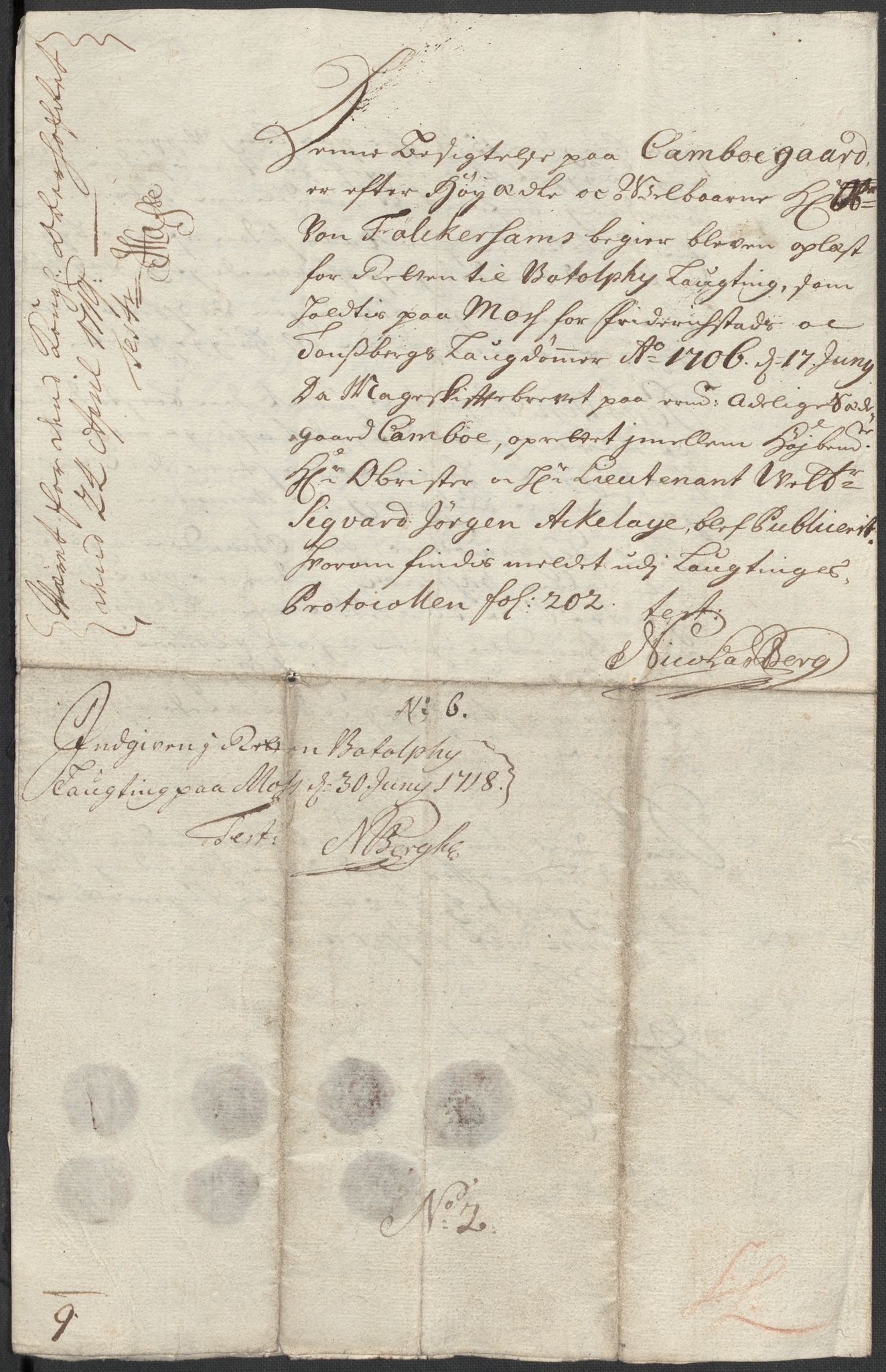 Riksarkivets diplomsamling, AV/RA-EA-5965/F12/L0005: Pk. 7 (II), 1613-1721, p. 70