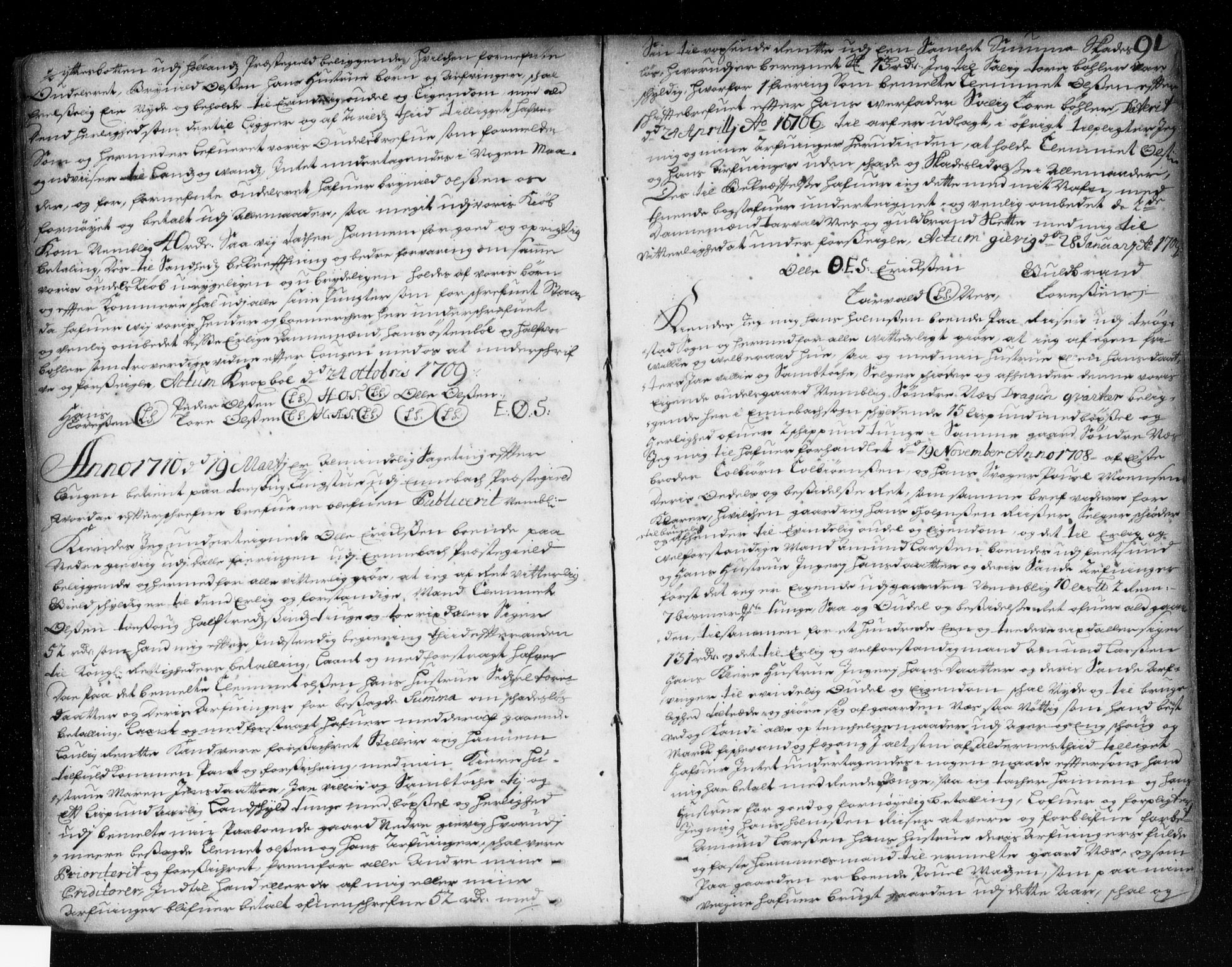 Nedre Romerike sorenskriveri, AV/SAO-A-10469/G/Gb/Gba/L0002: Mortgage book no. 2, 1705-1722, p. 91