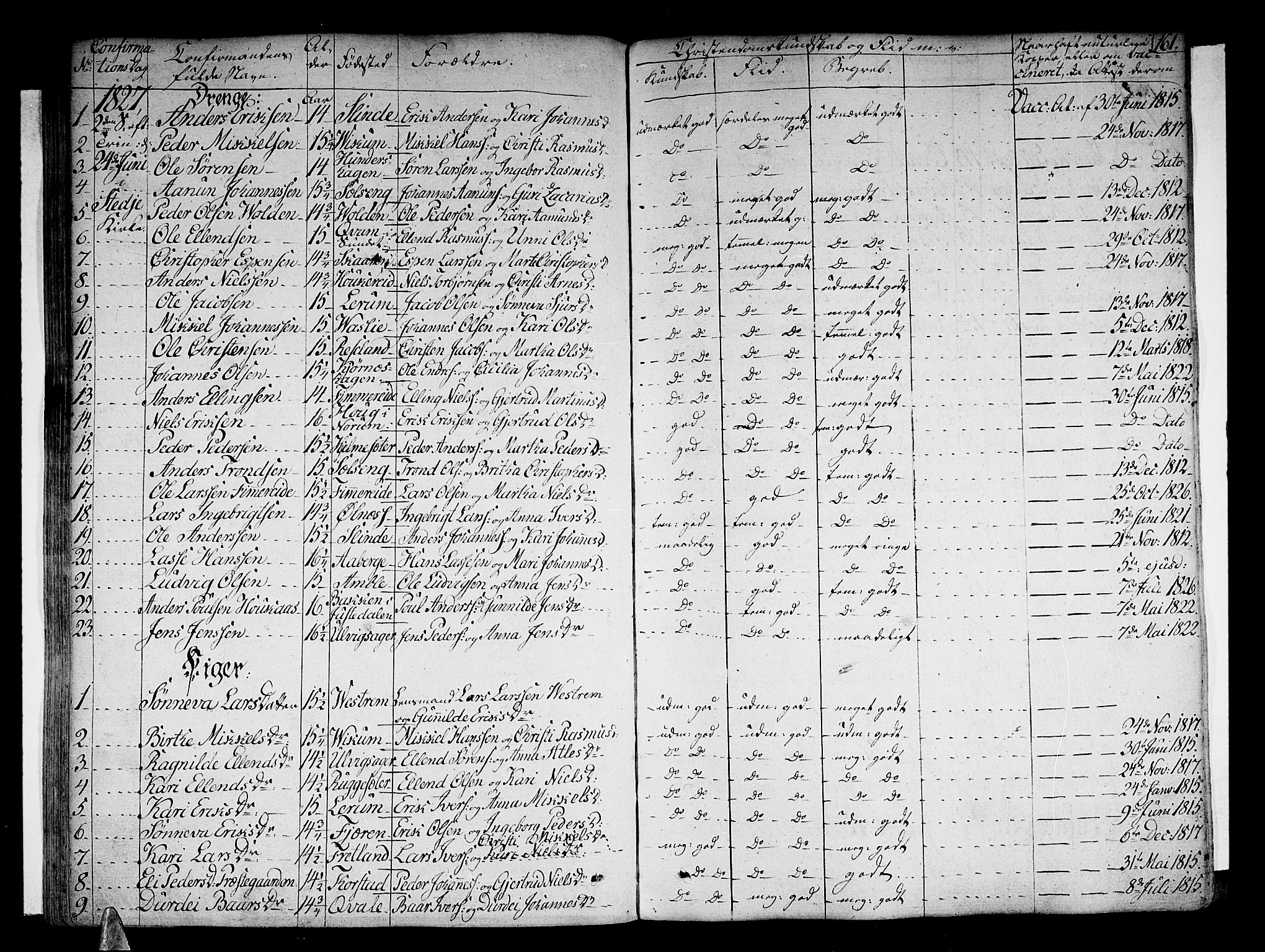 Sogndal sokneprestembete, SAB/A-81301/H/Haa/Haaa/L0010: Parish register (official) no. A 10, 1821-1838, p. 161