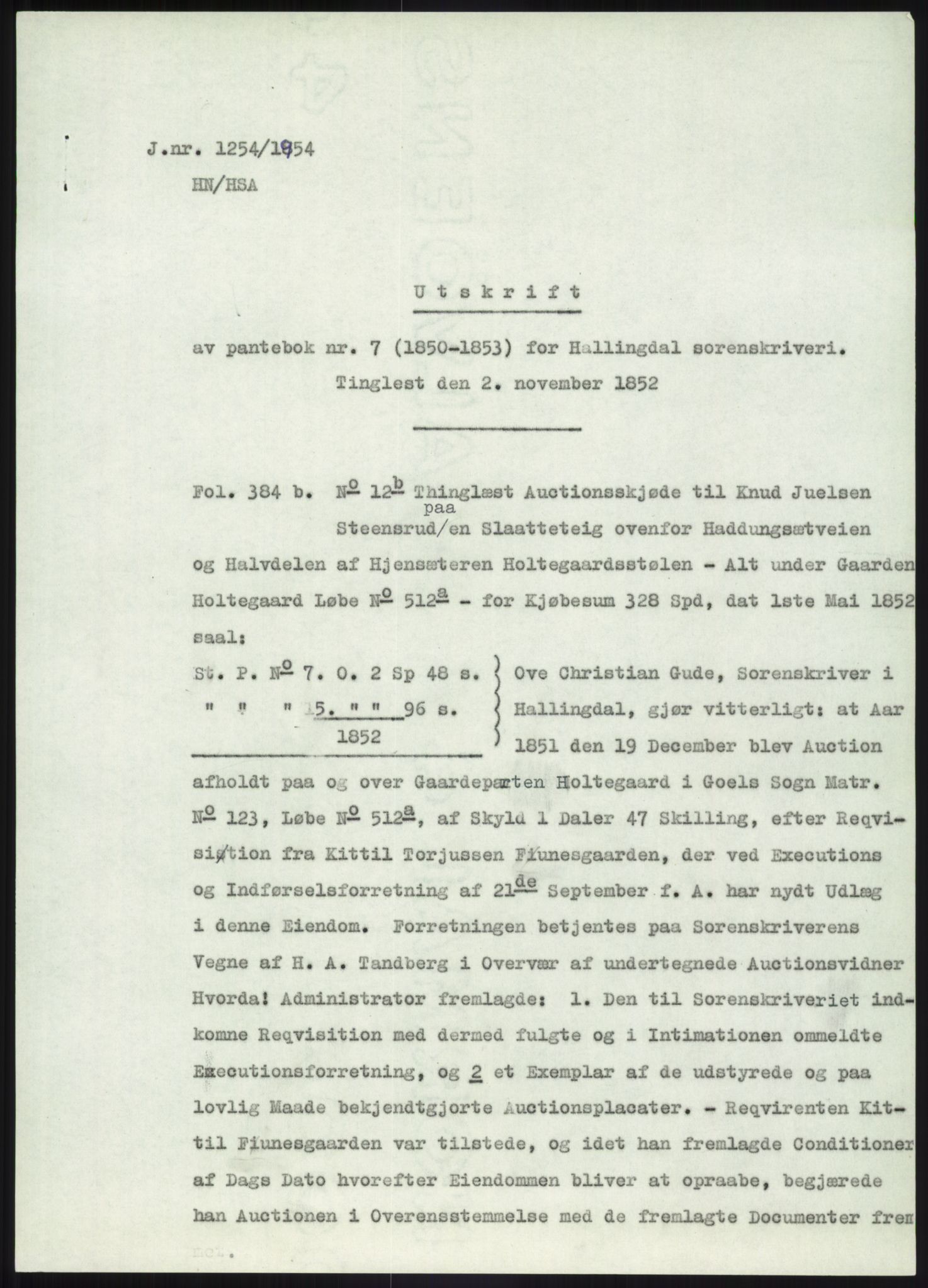 Statsarkivet i Kongsberg, SAKO/A-0001, 1954-1955, p. 280