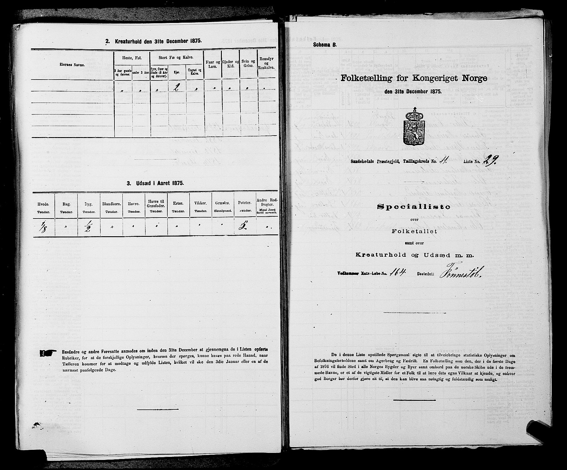 SAKO, 1875 census for 0816P Sannidal, 1875, p. 803