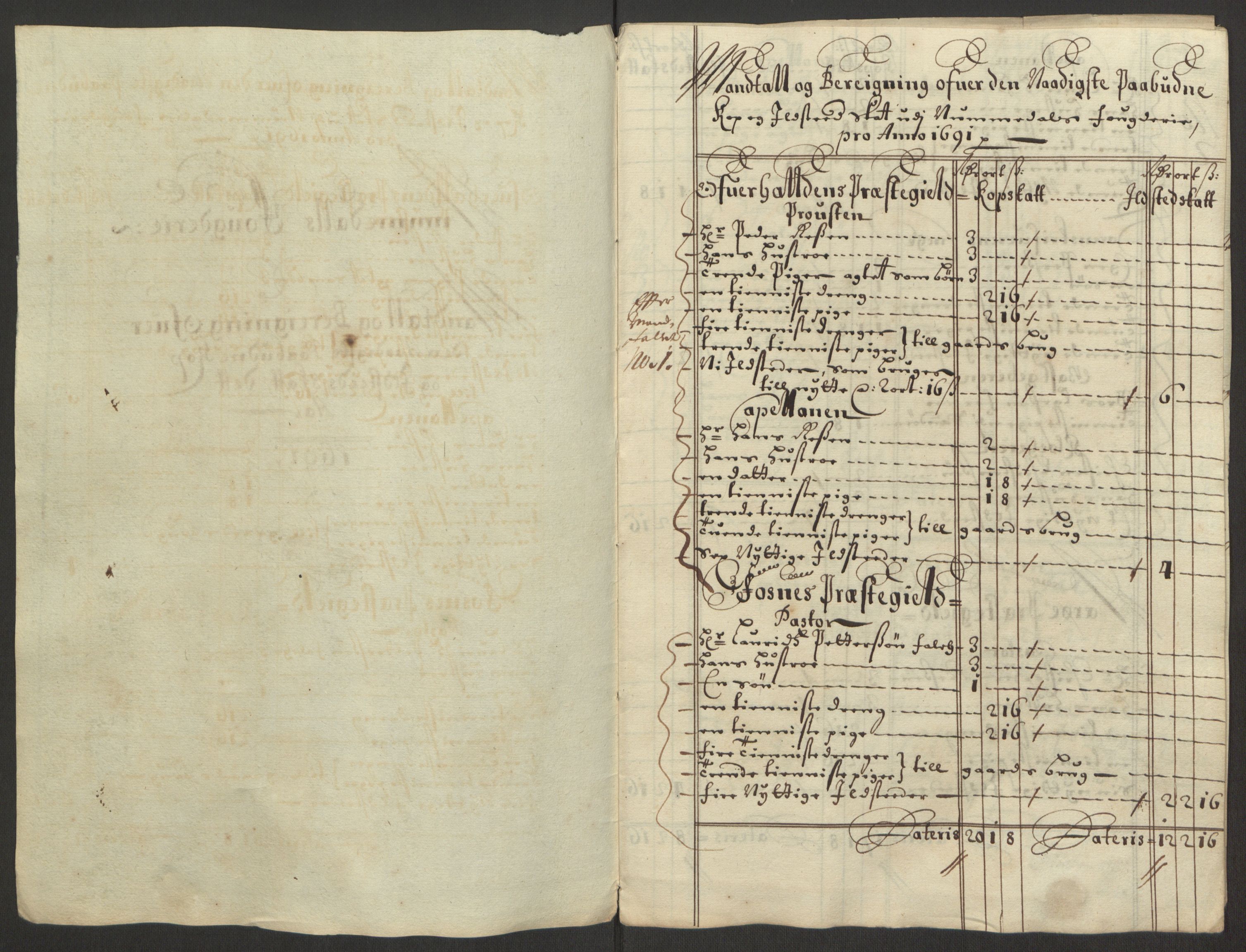 Rentekammeret inntil 1814, Reviderte regnskaper, Fogderegnskap, RA/EA-4092/R64/L4423: Fogderegnskap Namdal, 1690-1691, p. 260