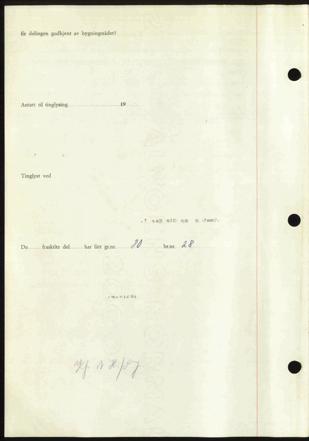 Nordmøre sorenskriveri, AV/SAT-A-4132/1/2/2Ca: Mortgage book no. A107, 1947-1948, Diary no: : 2872/1947