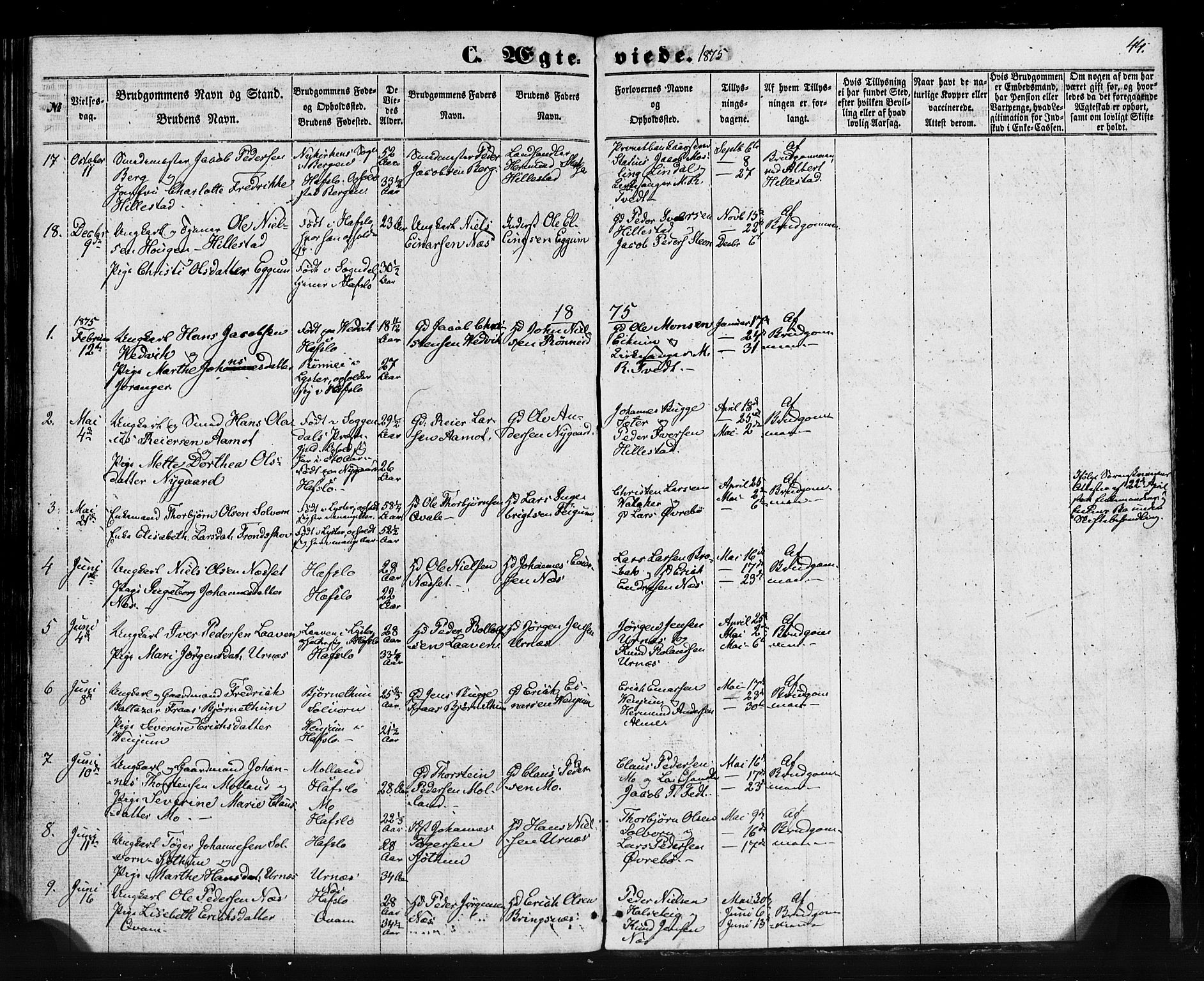 Hafslo sokneprestembete, AV/SAB-A-80301/H/Haa/Haaa/L0013: Parish register (official) no. A 13, 1854-1879, p. 44