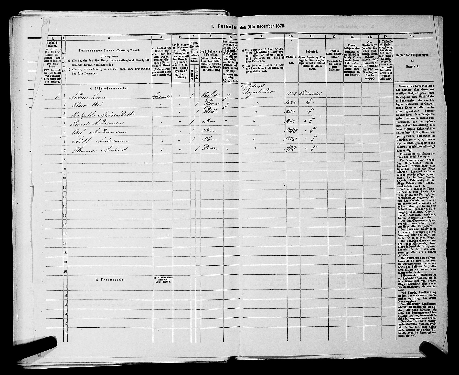 RA, 1875 census for 0237P Eidsvoll, 1875, p. 364