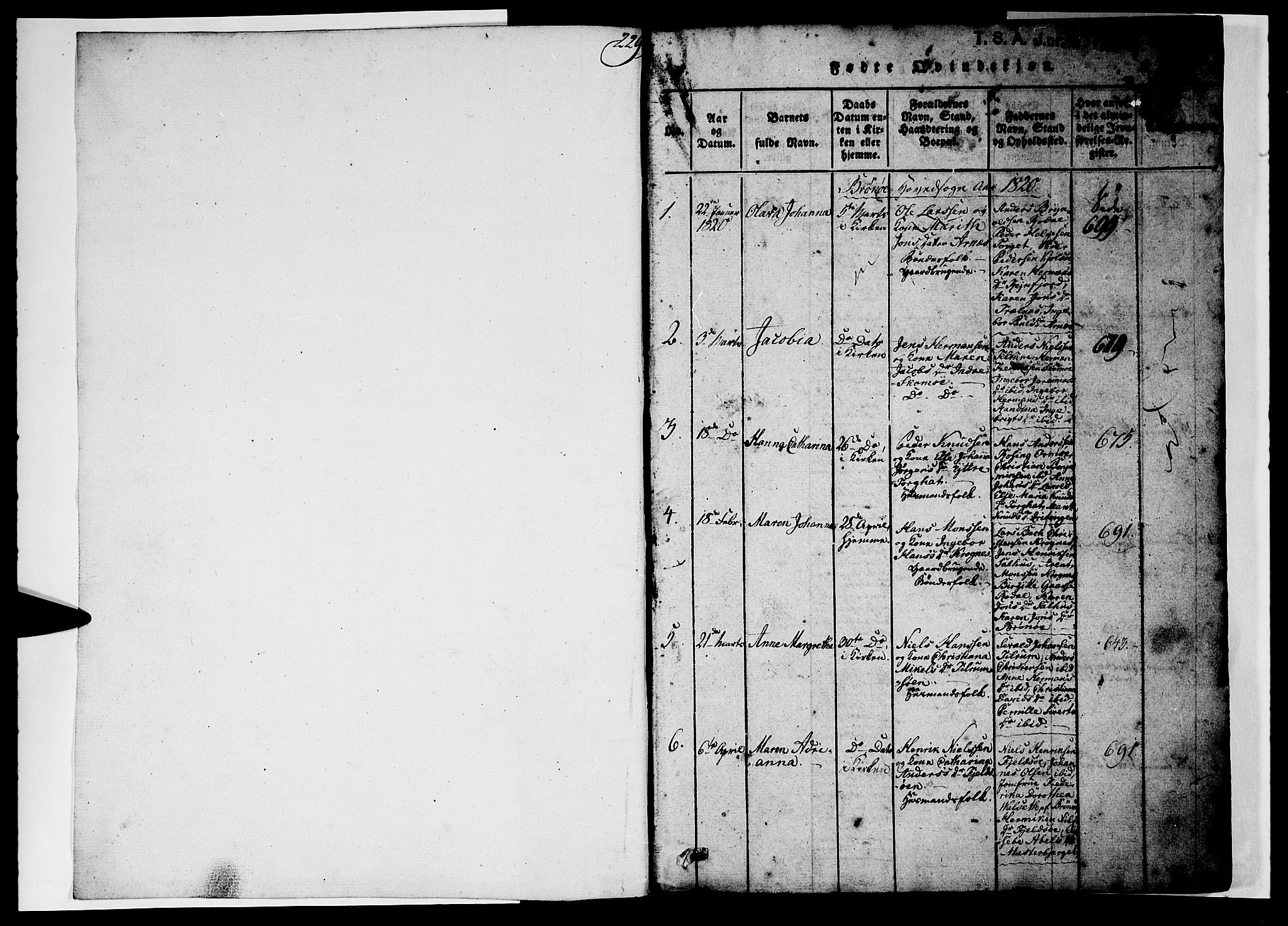 Ministerialprotokoller, klokkerbøker og fødselsregistre - Nordland, SAT/A-1459/813/L0197: Parish register (official) no. 813A07, 1820-1833, p. 1