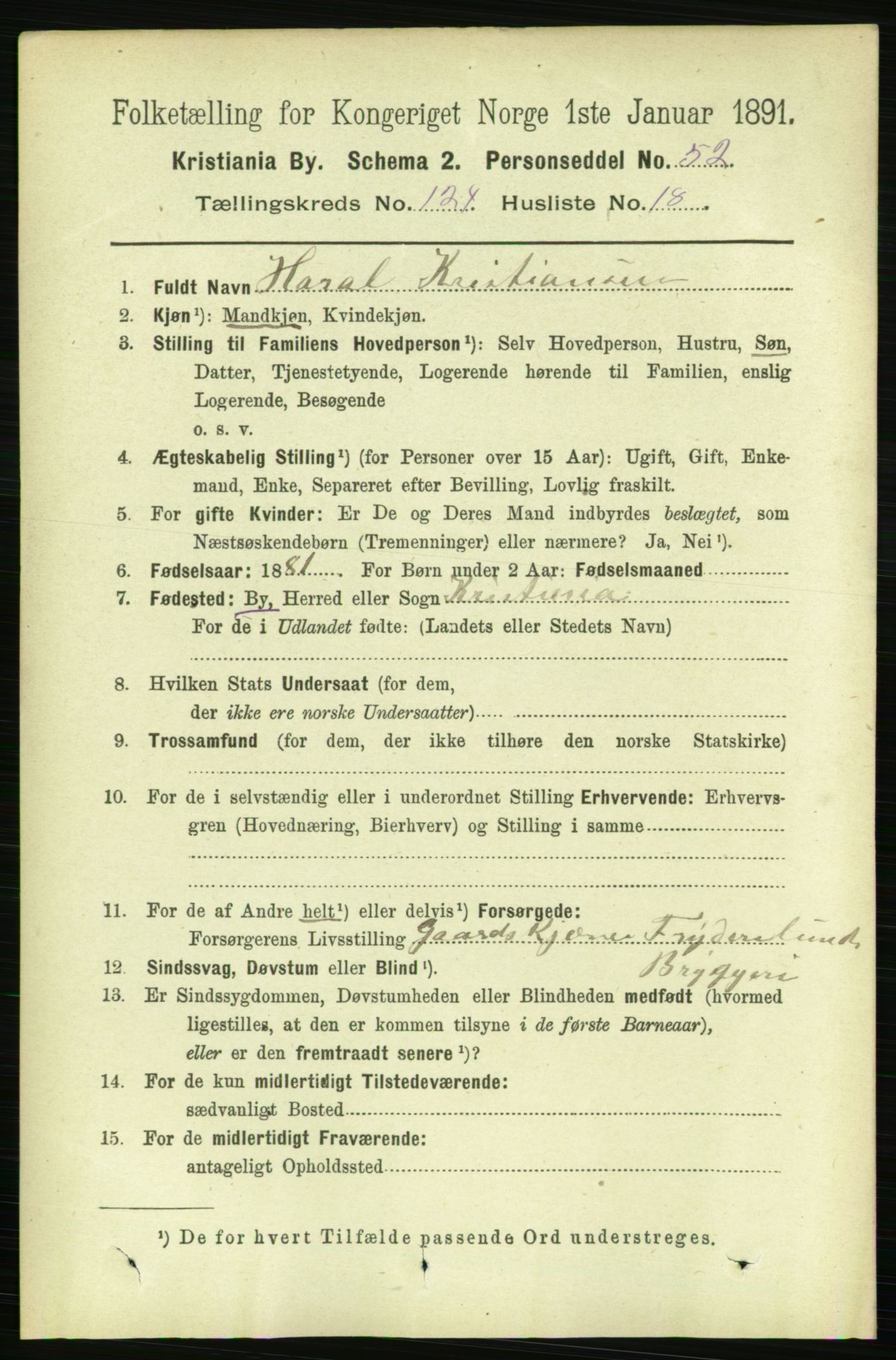 RA, 1891 census for 0301 Kristiania, 1891, p. 65633