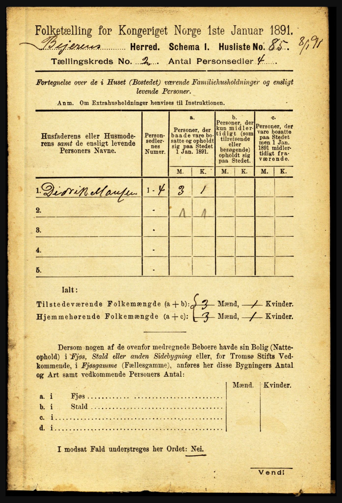 RA, 1891 census for 1839 Beiarn, 1891, p. 382