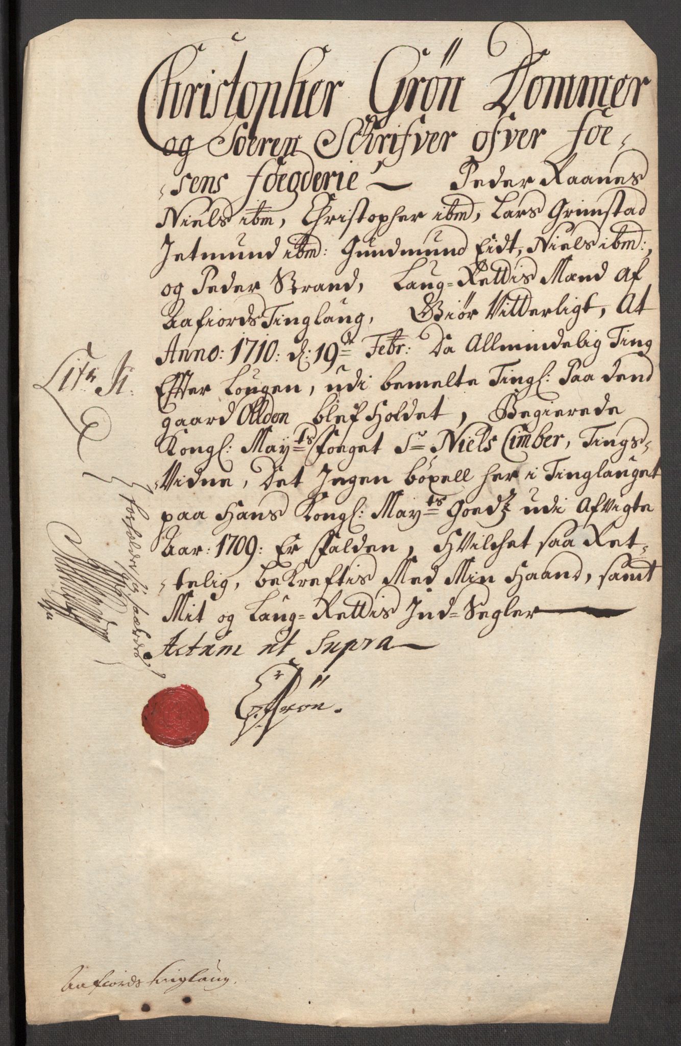 Rentekammeret inntil 1814, Reviderte regnskaper, Fogderegnskap, AV/RA-EA-4092/R57/L3858: Fogderegnskap Fosen, 1708-1709, p. 311