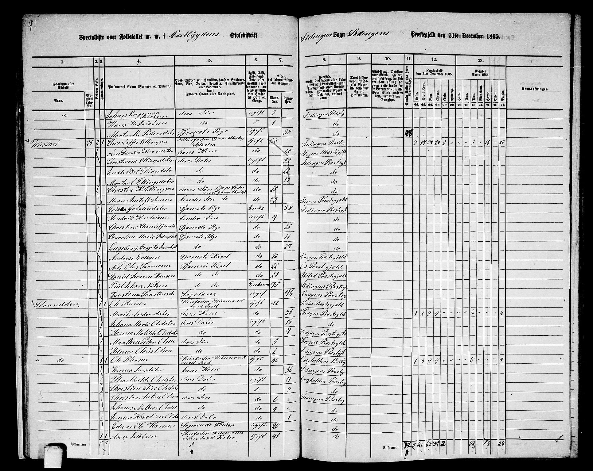 RA, 1865 census for Lødingen, 1865, p. 22