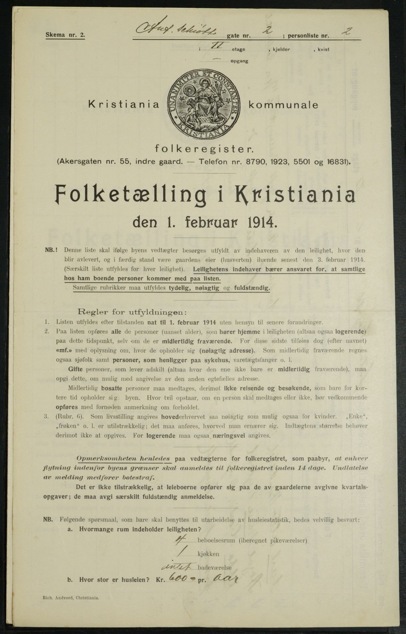 OBA, Municipal Census 1914 for Kristiania, 1914, p. 1348