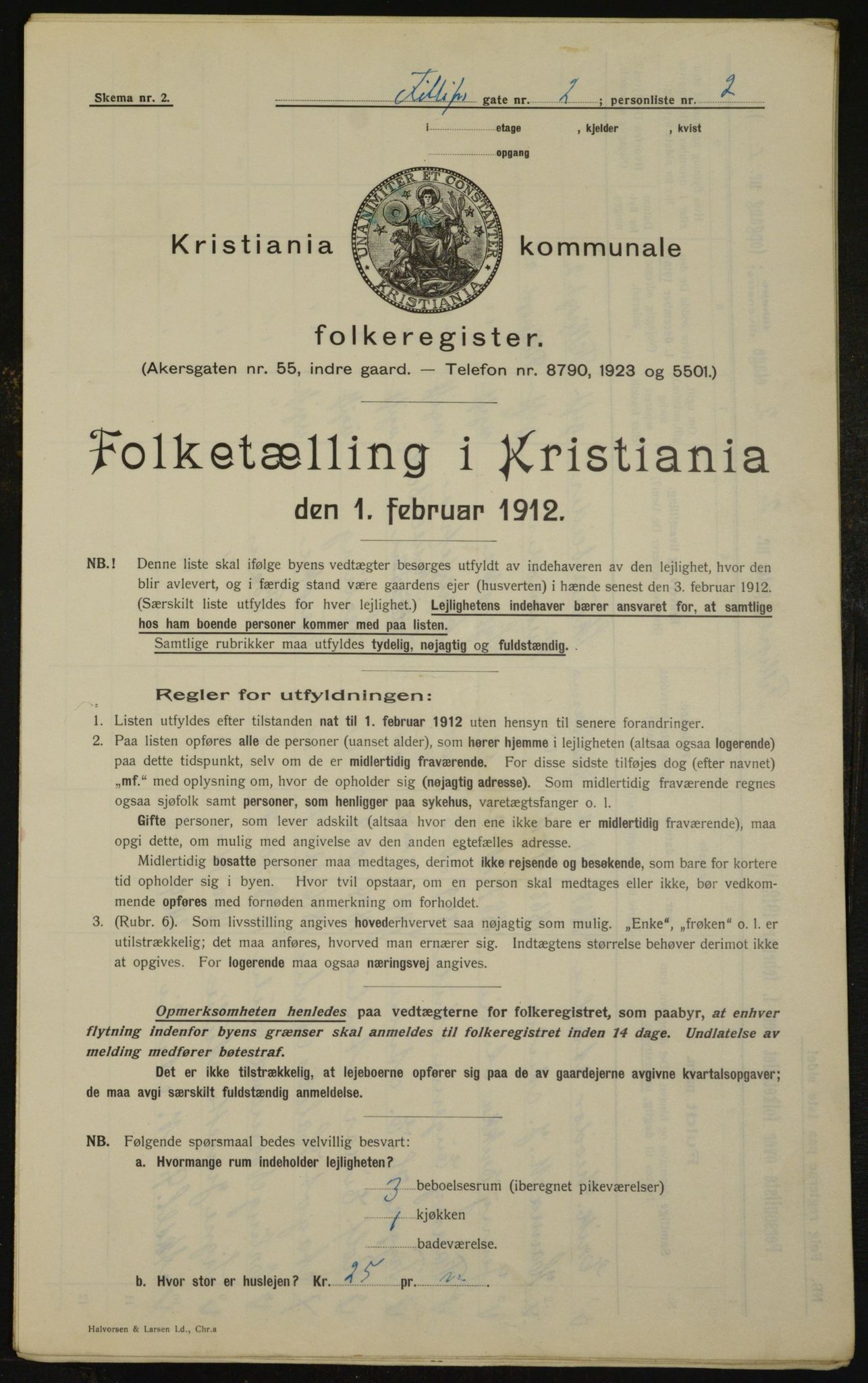 OBA, Municipal Census 1912 for Kristiania, 1912, p. 24195