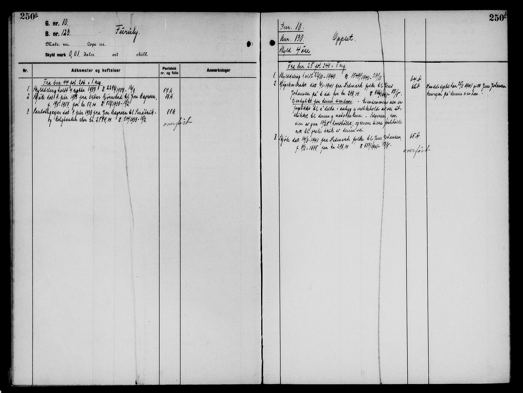 Sør-Østerdal sorenskriveri, AV/SAH-TING-018/H/Ha/Had/L0063: Mortgage register no. 6, 1850-1950, p. 250