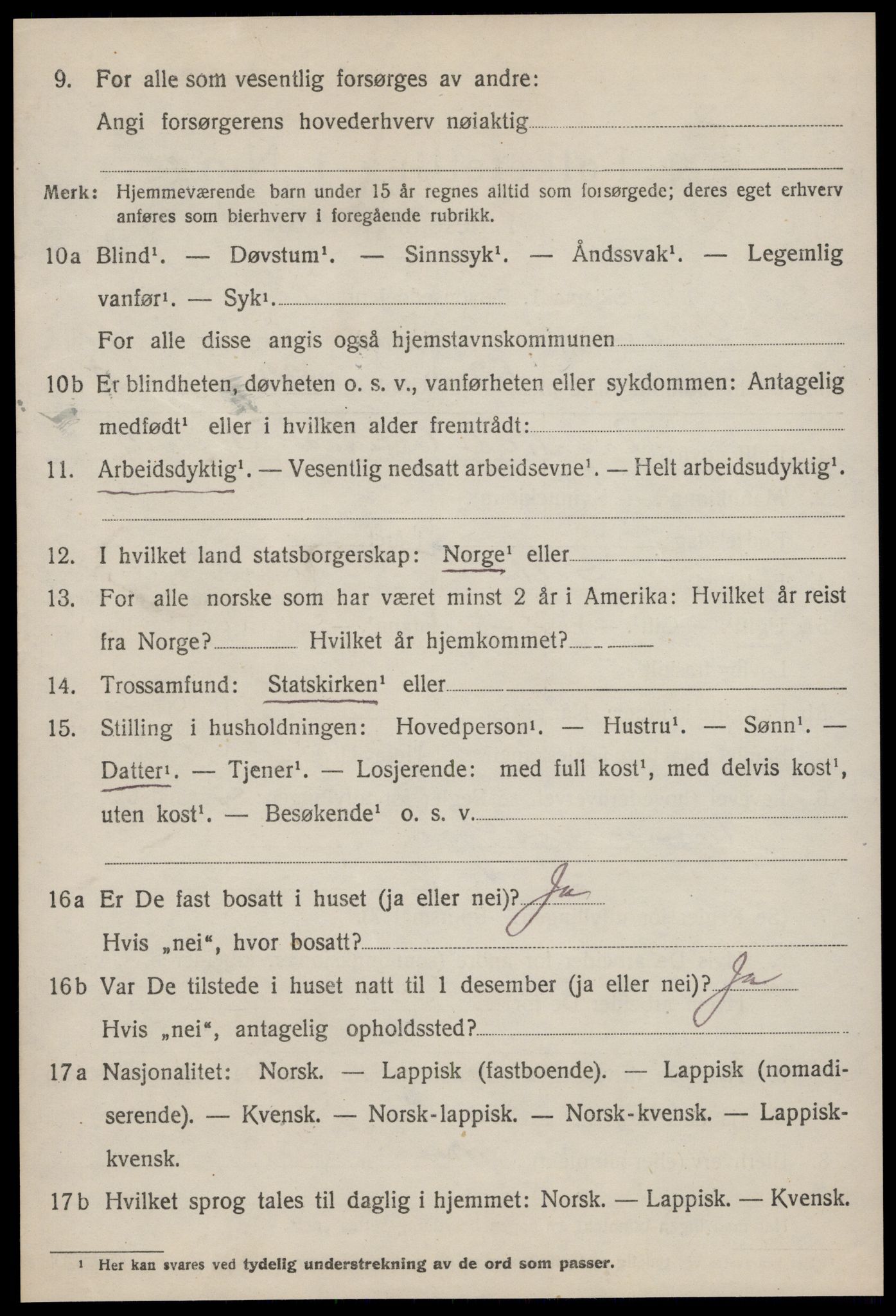 SAT, 1920 census for Selbu, 1920, p. 9435