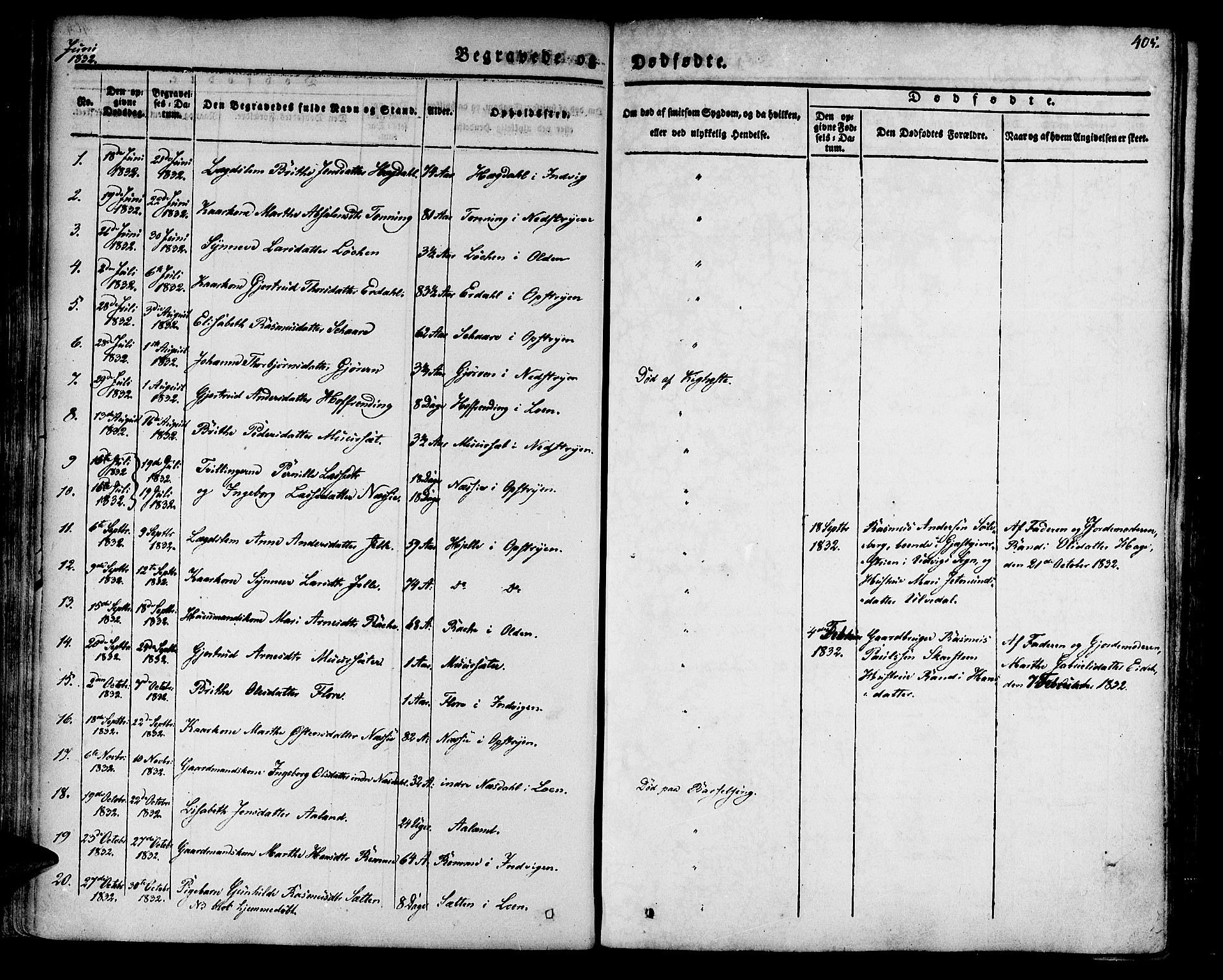 Innvik sokneprestembete, SAB/A-80501: Parish register (official) no. A 4II, 1832-1846, p. 405