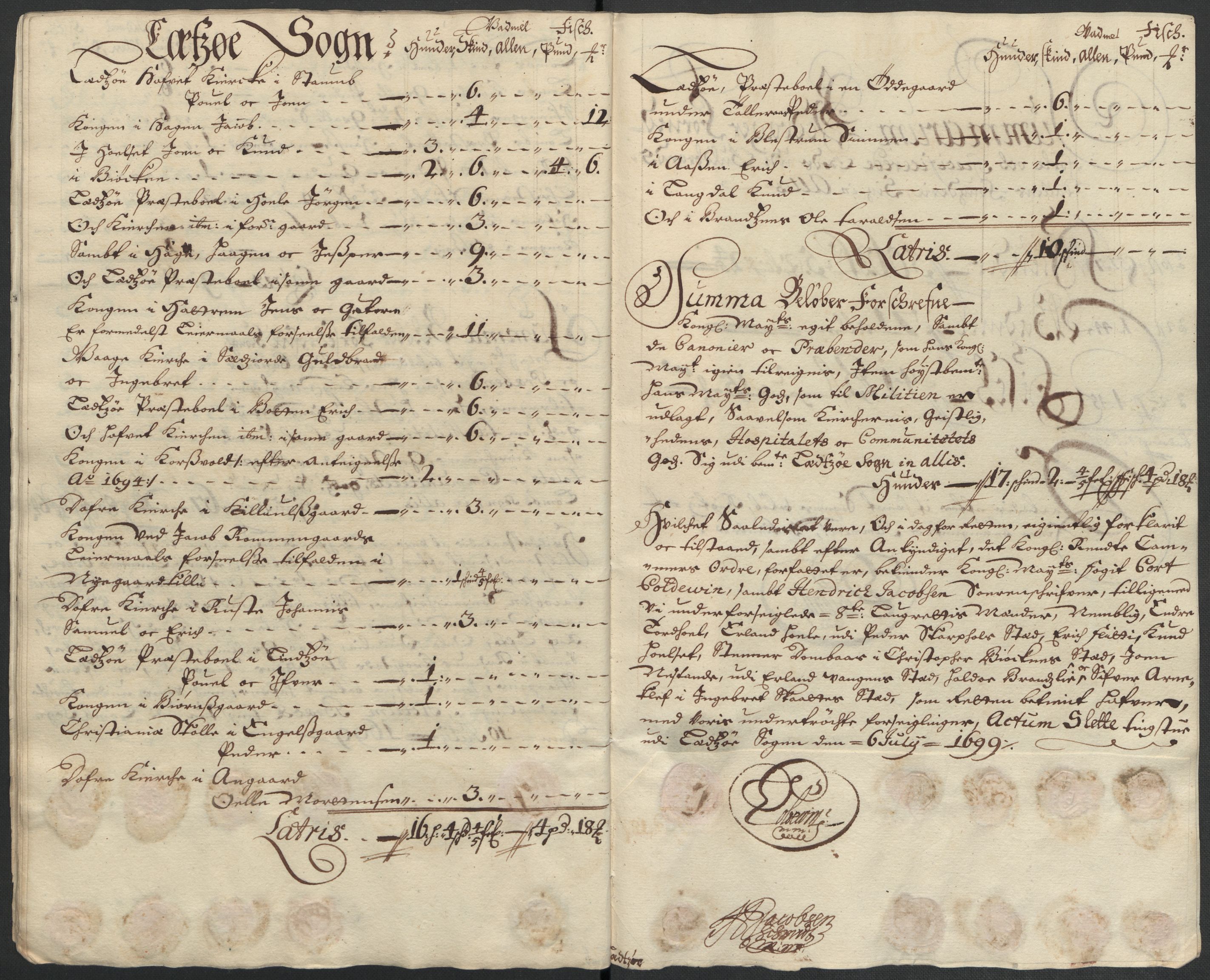 Rentekammeret inntil 1814, Reviderte regnskaper, Fogderegnskap, AV/RA-EA-4092/R17/L1172: Fogderegnskap Gudbrandsdal, 1699, p. 235