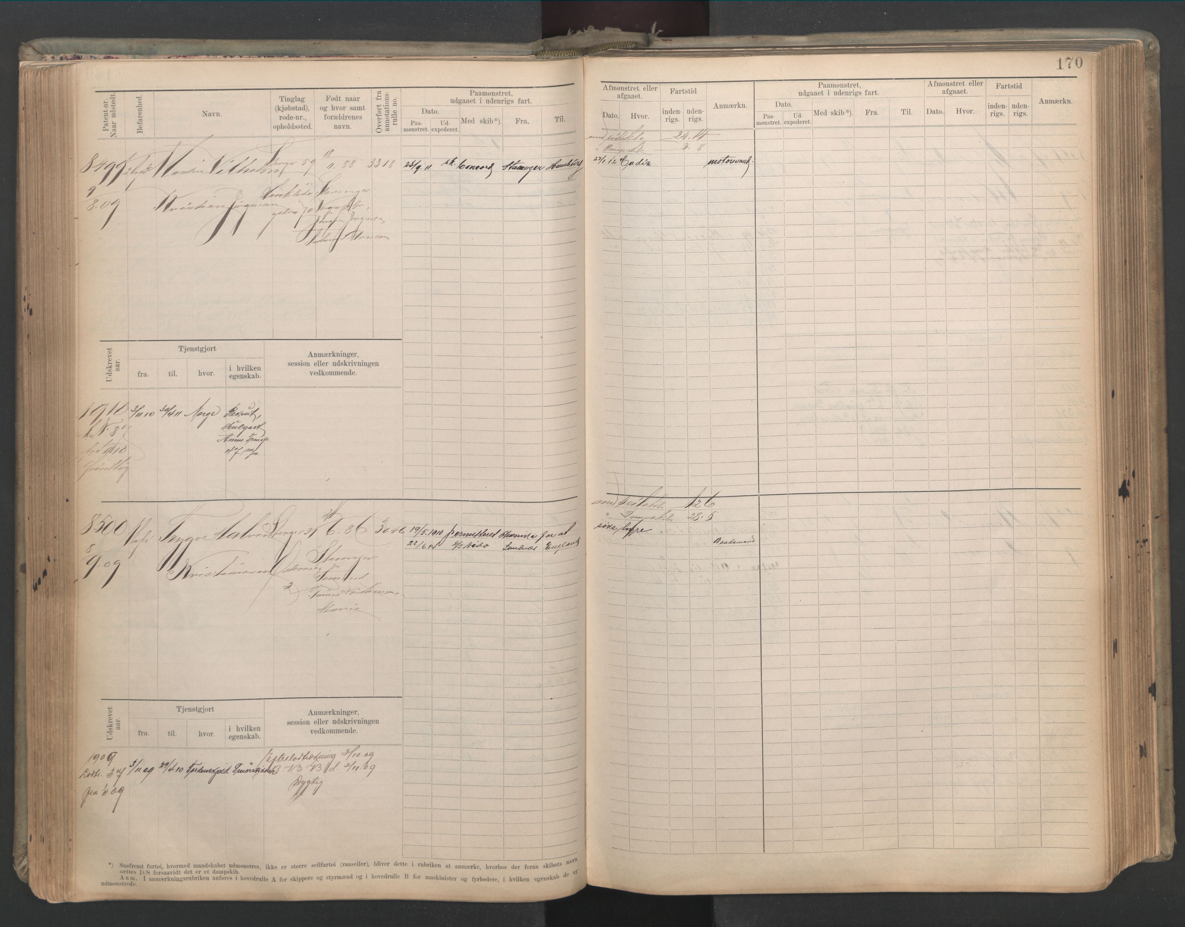 Stavanger sjømannskontor, AV/SAST-A-102006/F/Fb/Fbb/L0023: Sjøfartshovedrulle patnentnr. 8161-8904 (dublett), 1903, p. 174