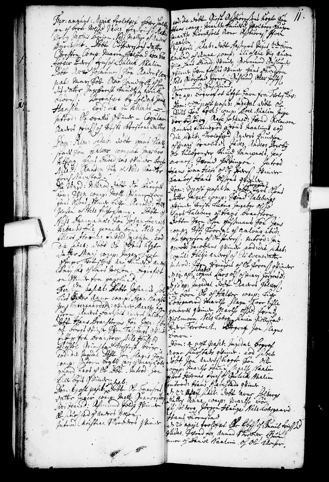 Skjeberg prestekontor Kirkebøker, AV/SAO-A-10923/F/Fa/L0001: Parish register (official) no. I 1, 1702-1725, p. 11