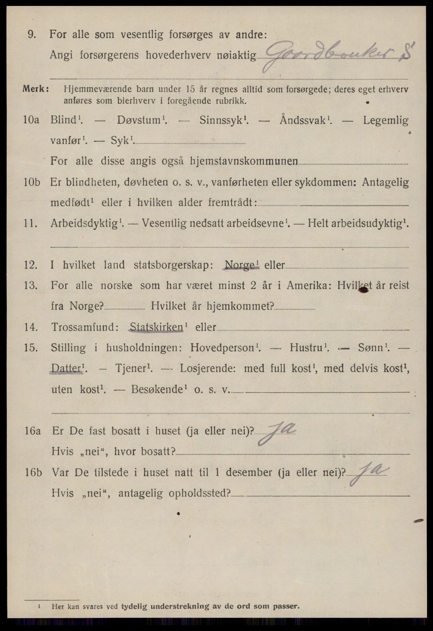 SAT, 1920 census for Stordal, 1920, p. 2091