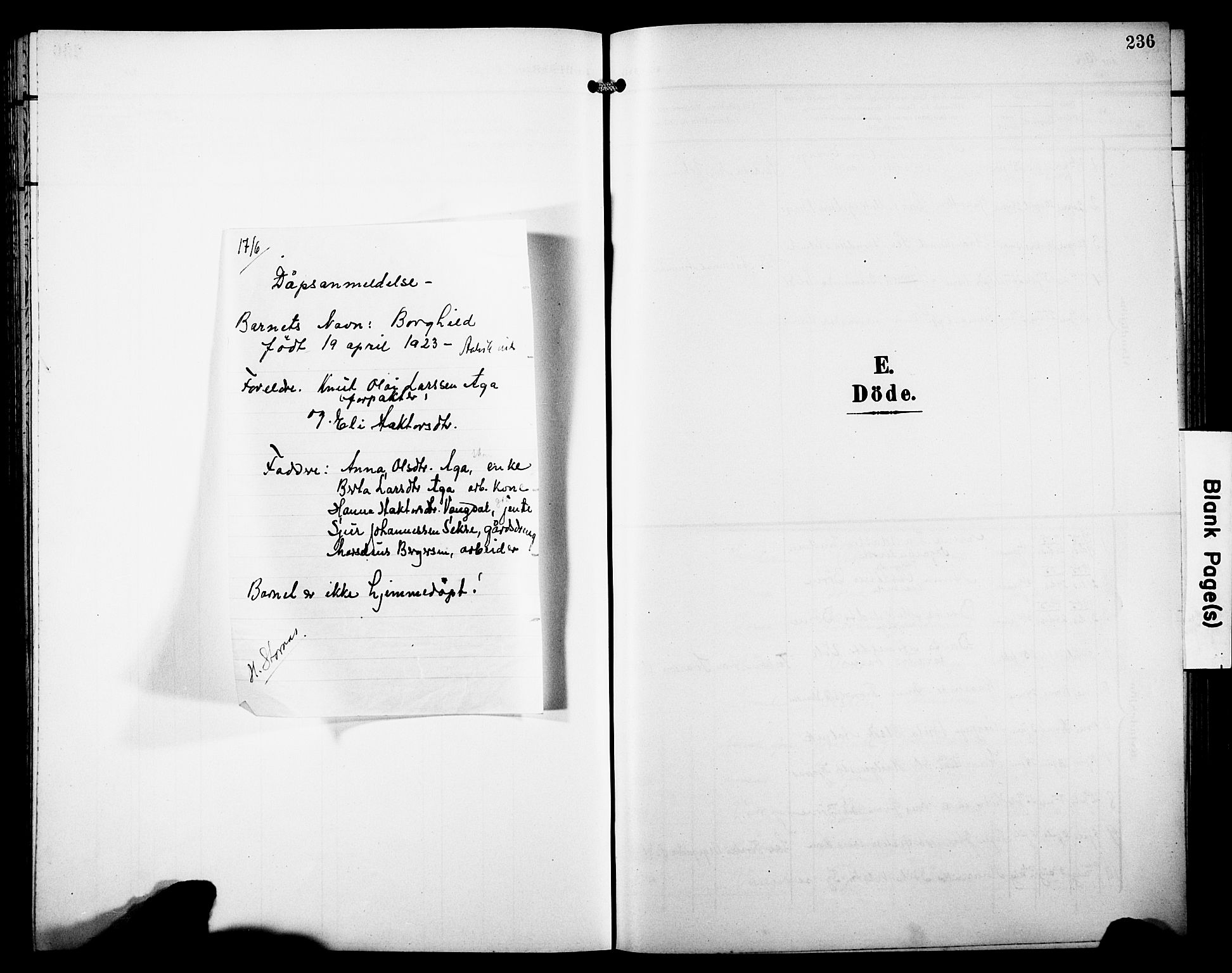Kvam sokneprestembete, SAB/A-76201/H/Hab: Parish register (copy) no. C 4, 1906-1931, p. 236