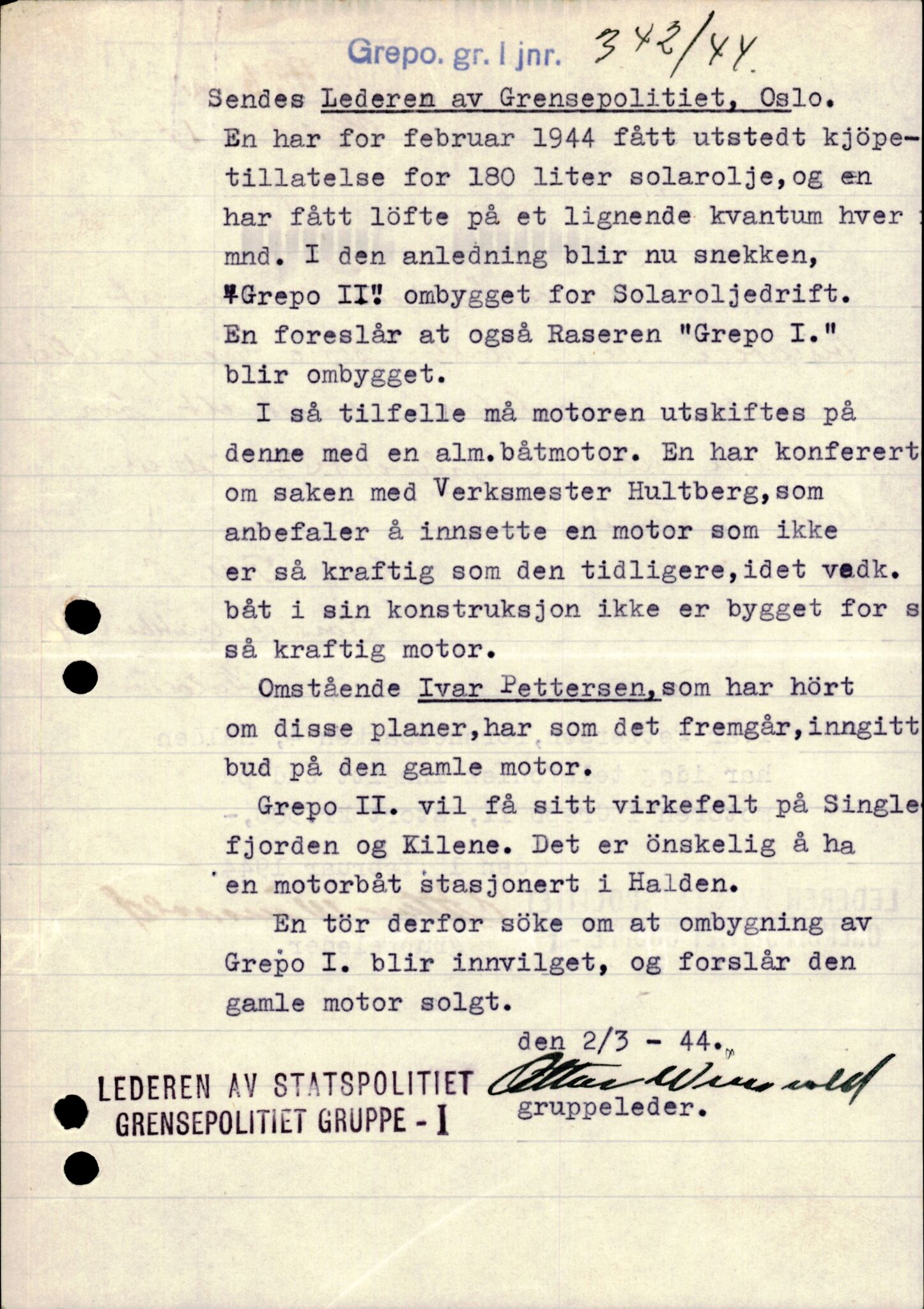 Forsvarets Overkommando. 2 kontor. Arkiv 11.4. Spredte tyske arkivsaker, AV/RA-RAFA-7031/D/Dar/Darc/L0006: BdSN, 1942-1945, p. 1486