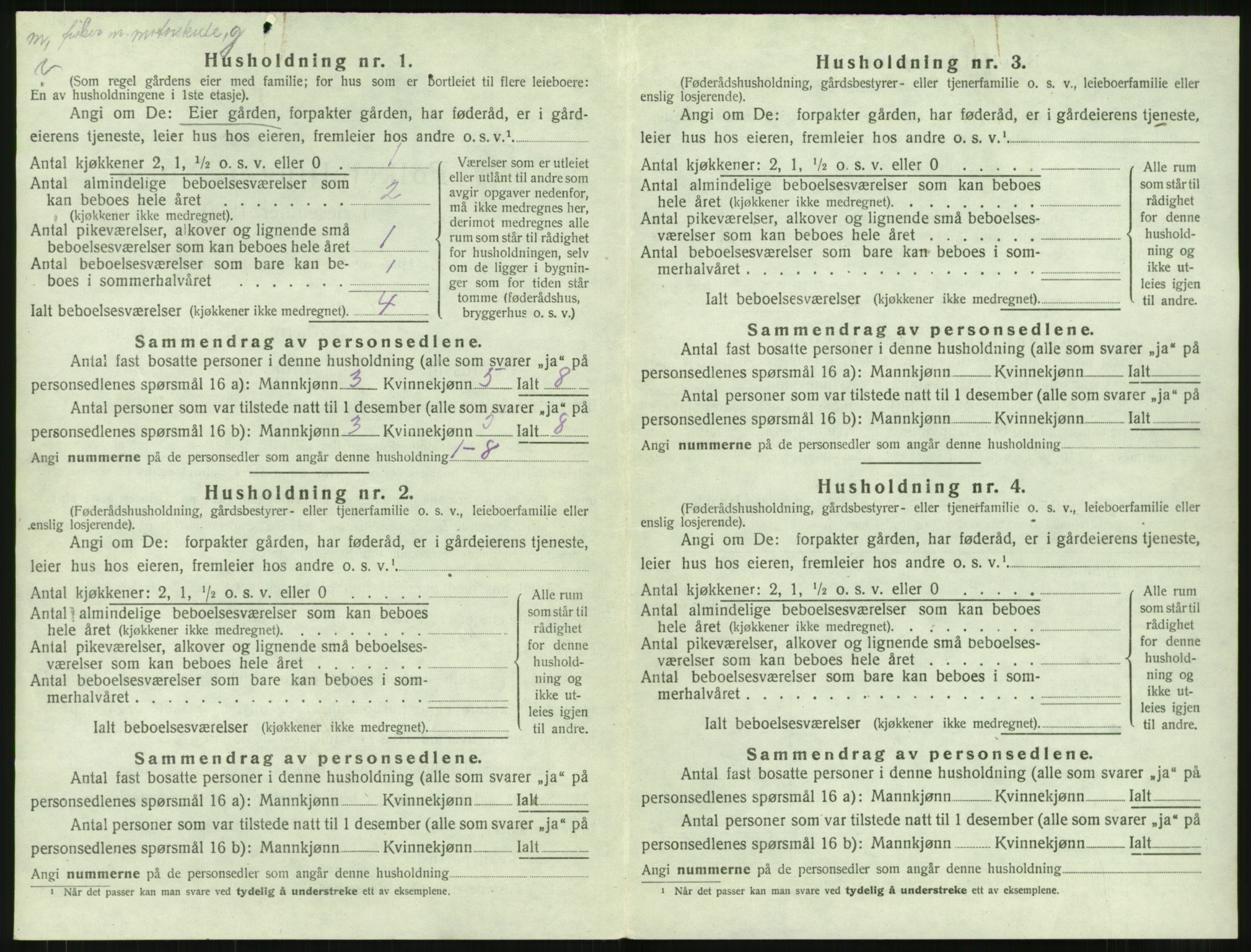 SAT, 1920 census for Giske, 1920, p. 157