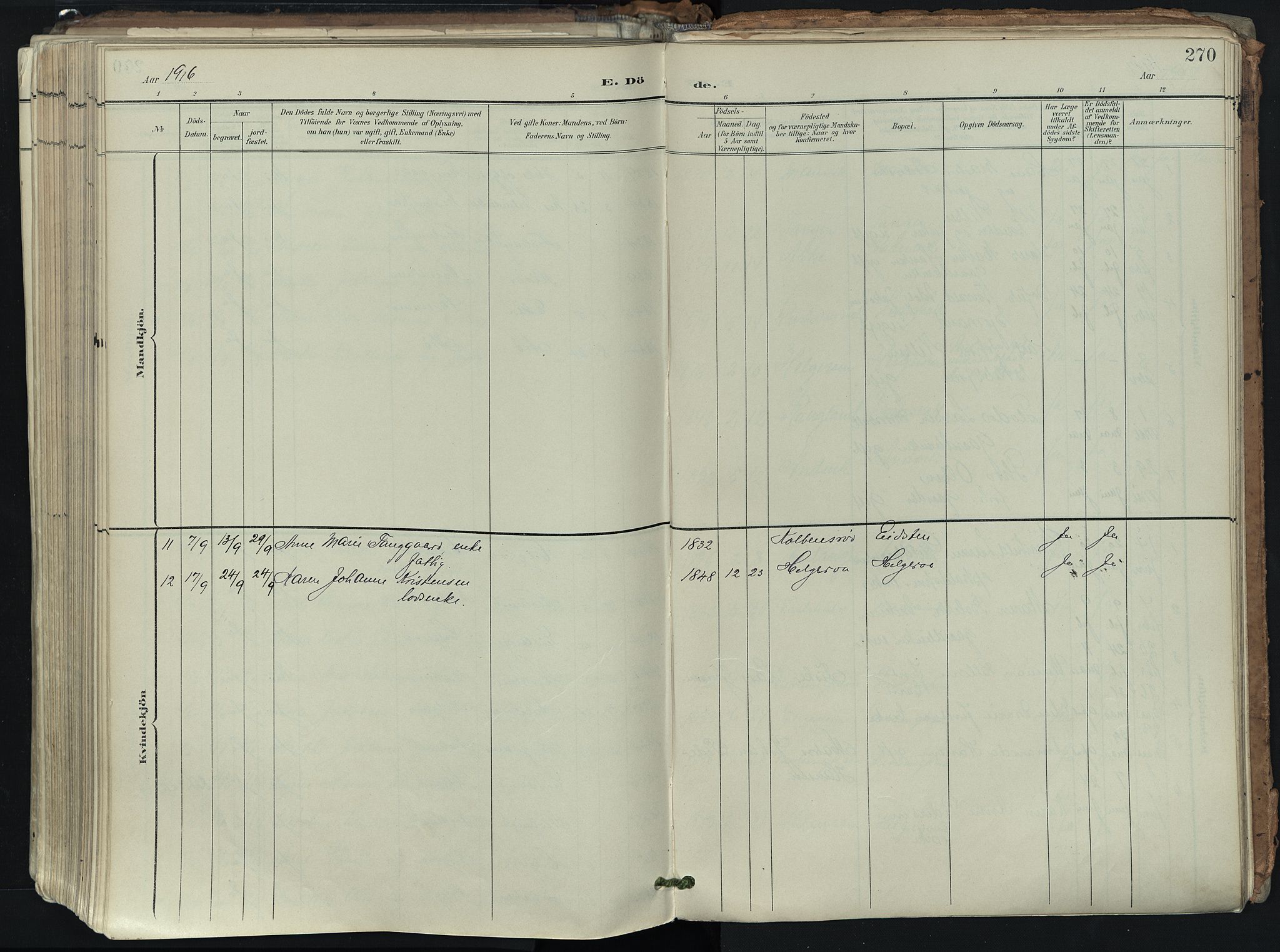 Brunlanes kirkebøker, AV/SAKO-A-342/F/Fb/L0003: Parish register (official) no. II 3, 1900-1922, p. 270