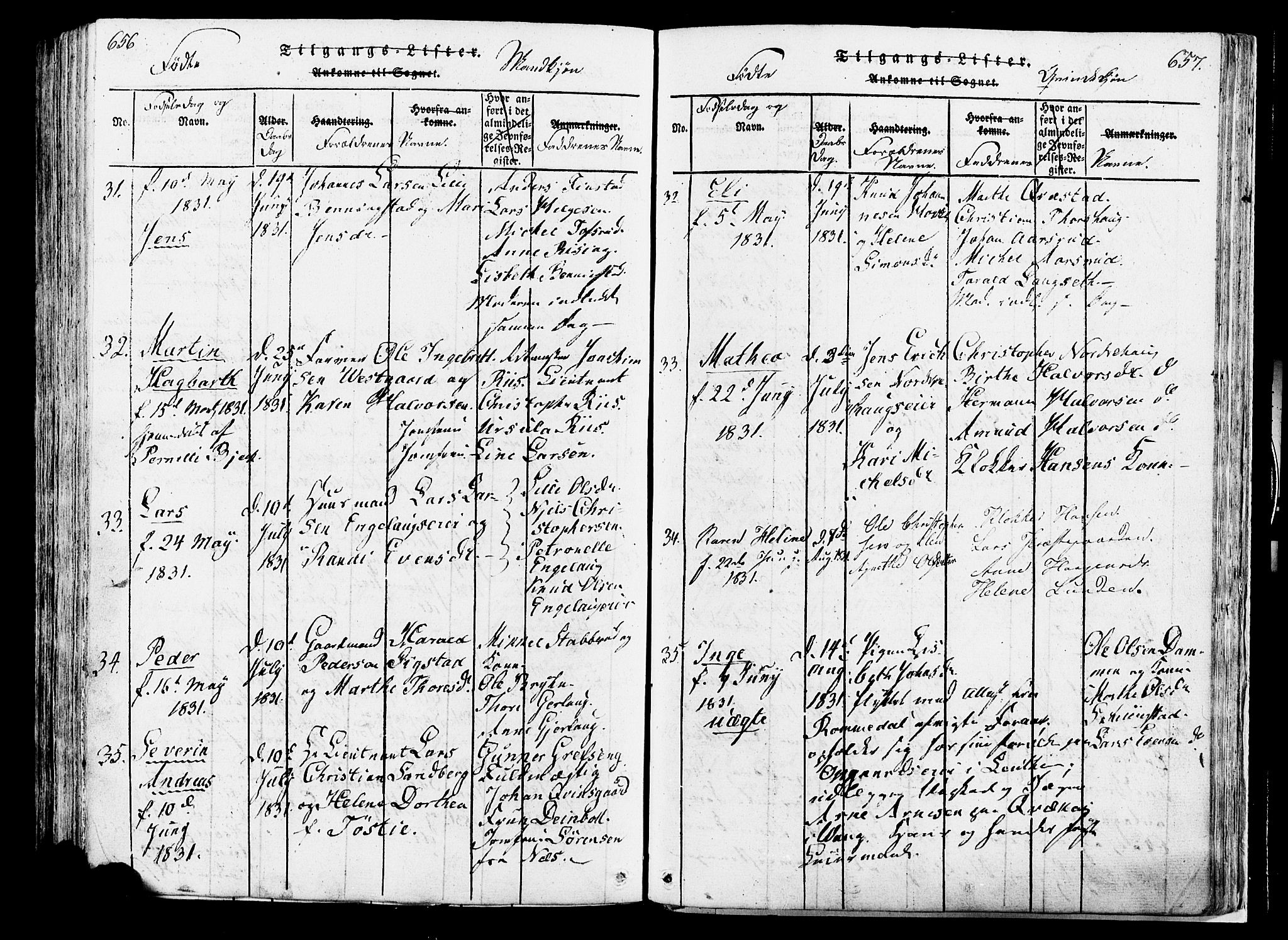 Løten prestekontor, AV/SAH-PREST-022/K/Ka/L0005: Parish register (official) no. 5, 1814-1832, p. 656-657