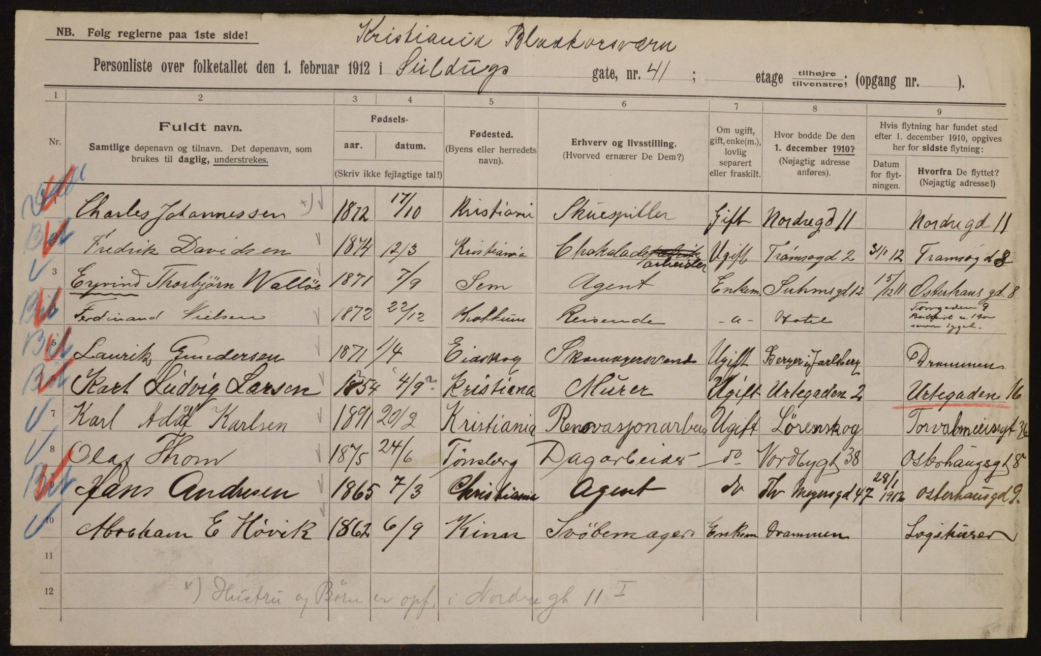 OBA, Municipal Census 1912 for Kristiania, 1912, p. 94839