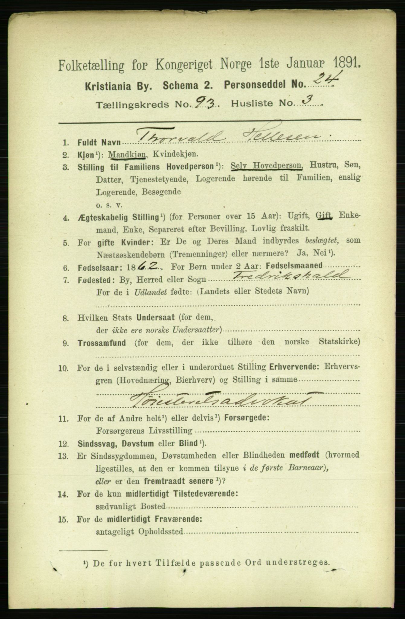 RA, 1891 census for 0301 Kristiania, 1891, p. 45580