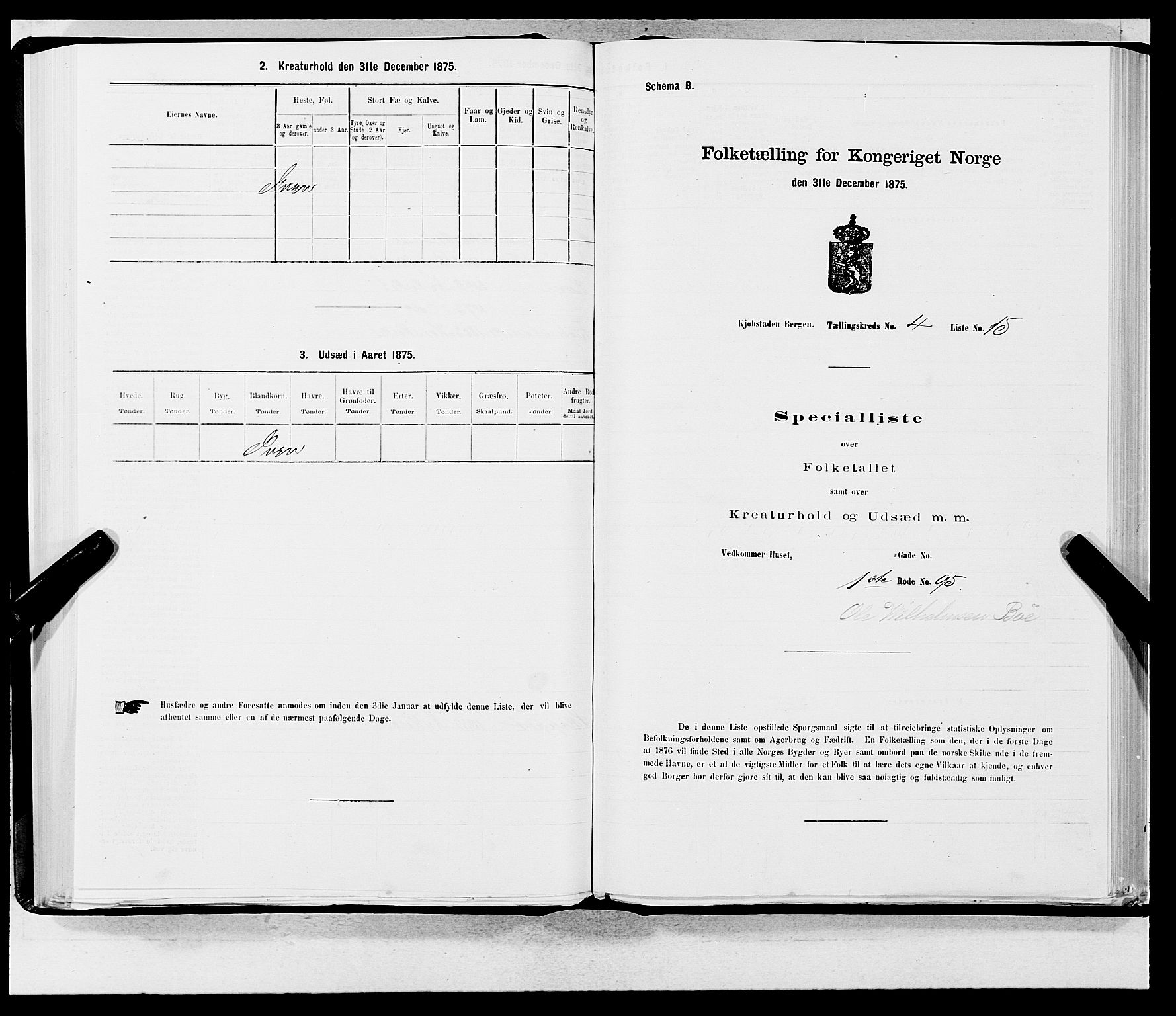 SAB, 1875 census for 1301 Bergen, 1875, p. 187