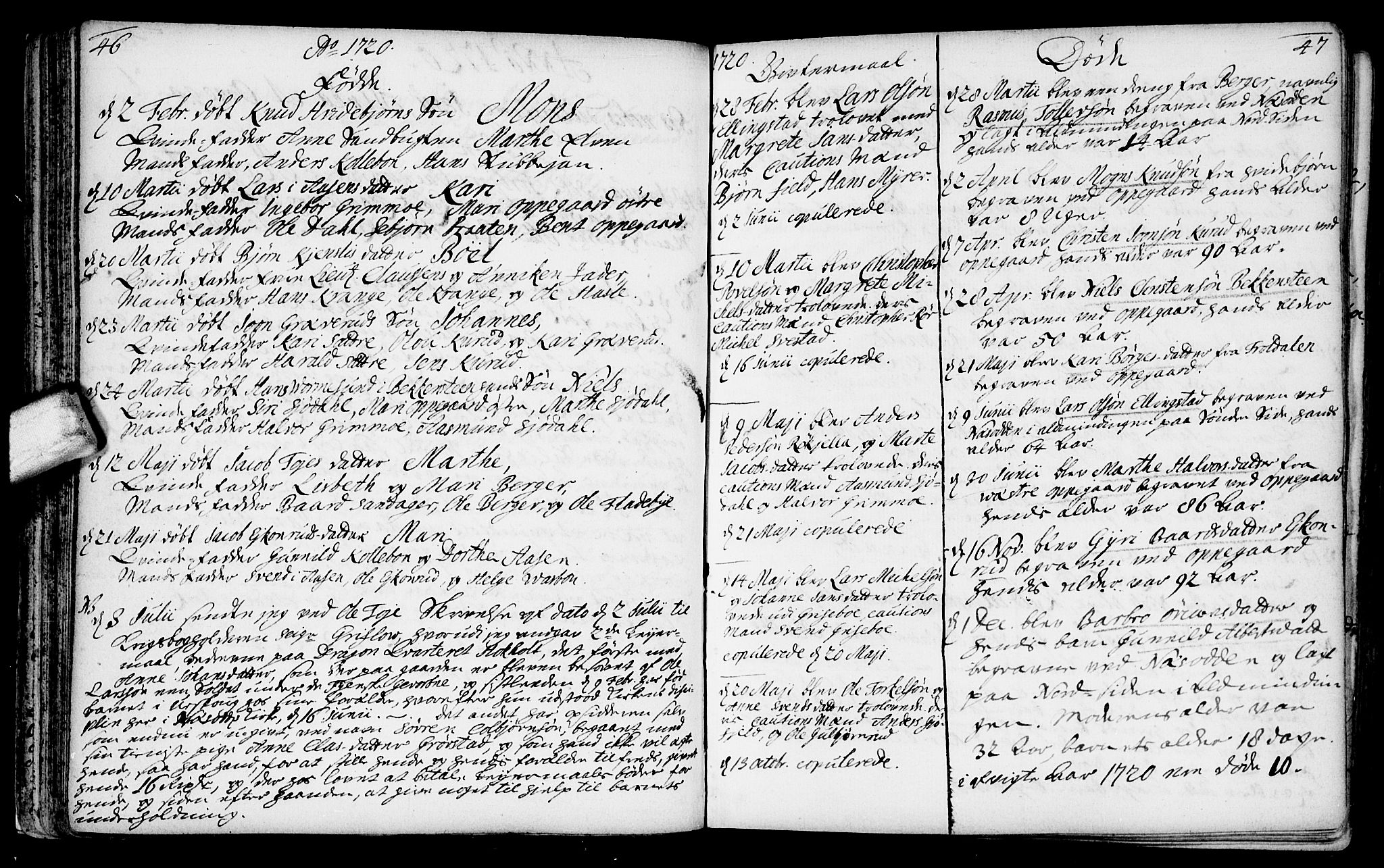 Nesodden prestekontor Kirkebøker, AV/SAO-A-10013/F/Fa/L0001: Parish register (official) no. I 1, 1709-1750, p. 46-47