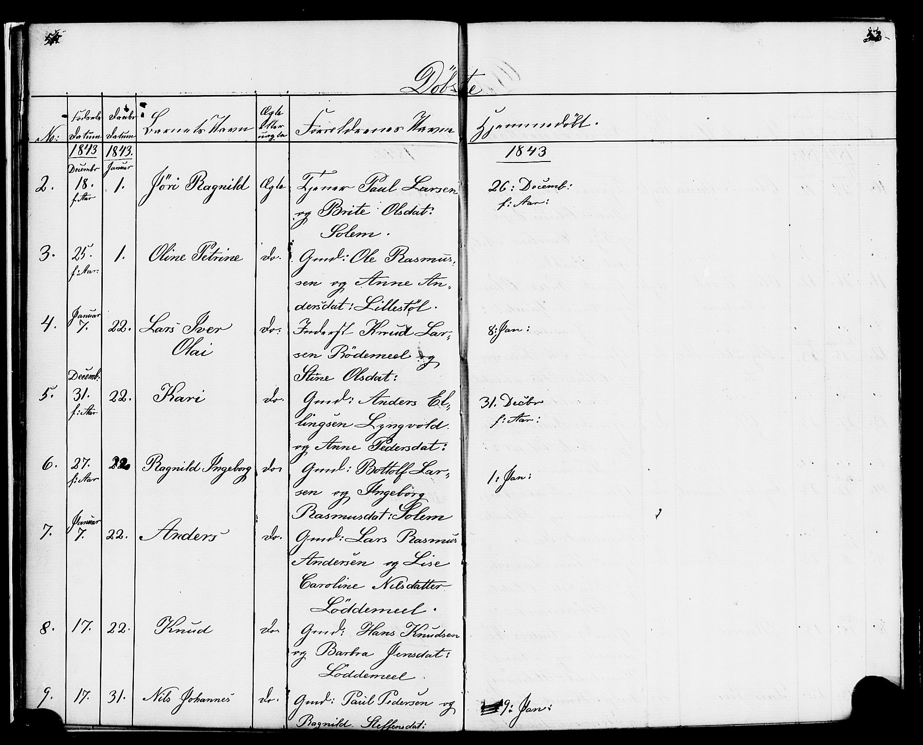 Hornindal sokneprestembete, AV/SAB-A-82401/H/Haa/Haaa/L0001: Parish register (official) no. A 1, 1837-1866, p. 52-53