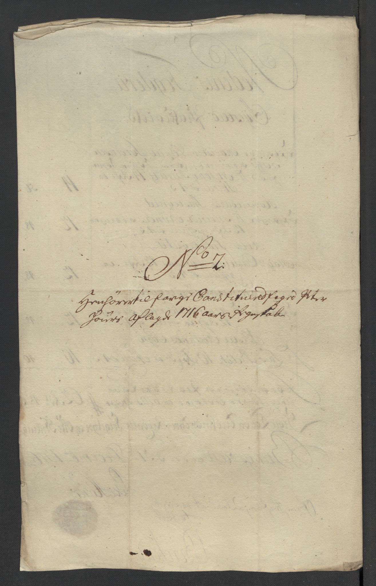 Rentekammeret inntil 1814, Reviderte regnskaper, Fogderegnskap, RA/EA-4092/R39/L2325: Fogderegnskap Nedenes, 1716, p. 126