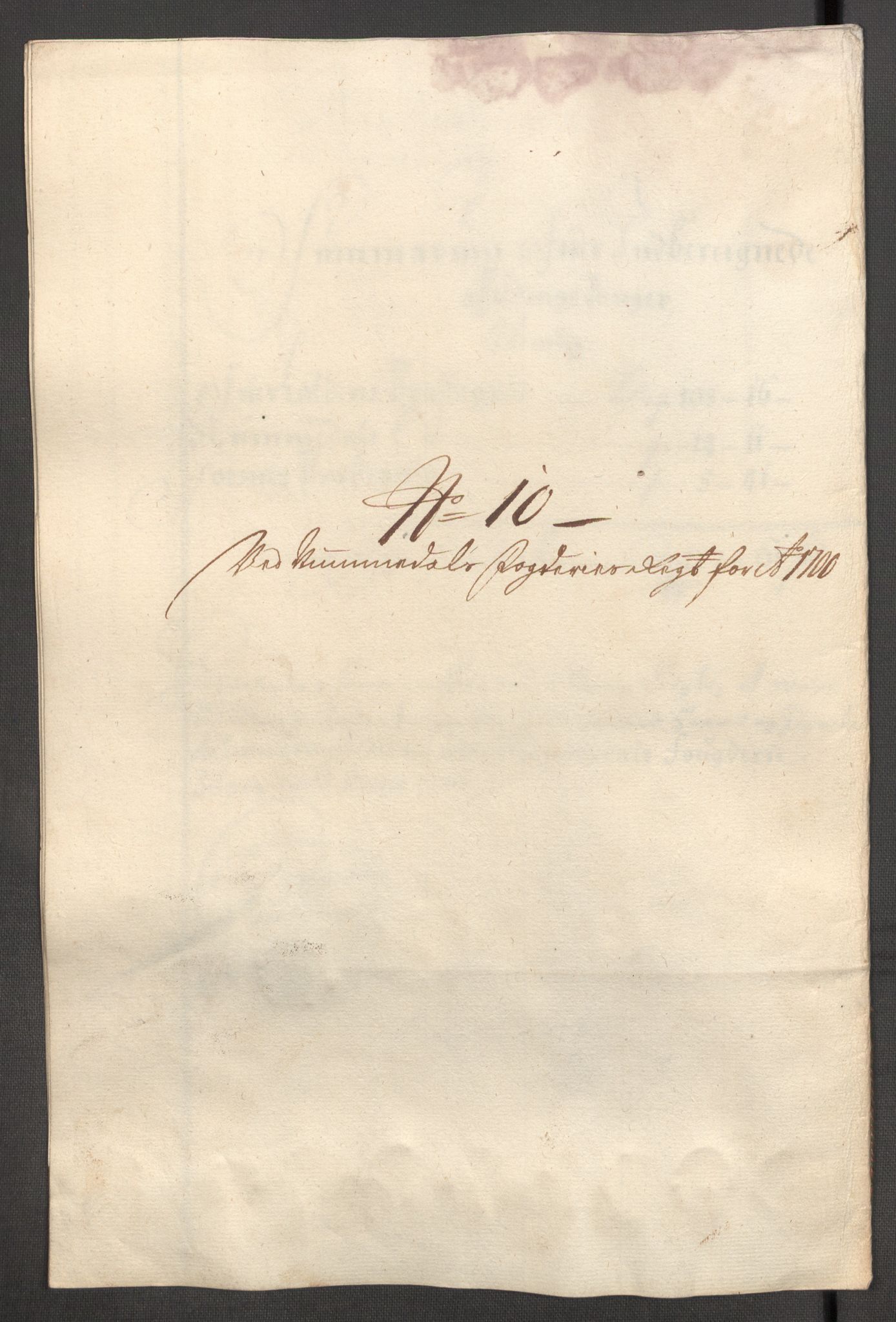 Rentekammeret inntil 1814, Reviderte regnskaper, Fogderegnskap, RA/EA-4092/R64/L4426: Fogderegnskap Namdal, 1699-1700, p. 321