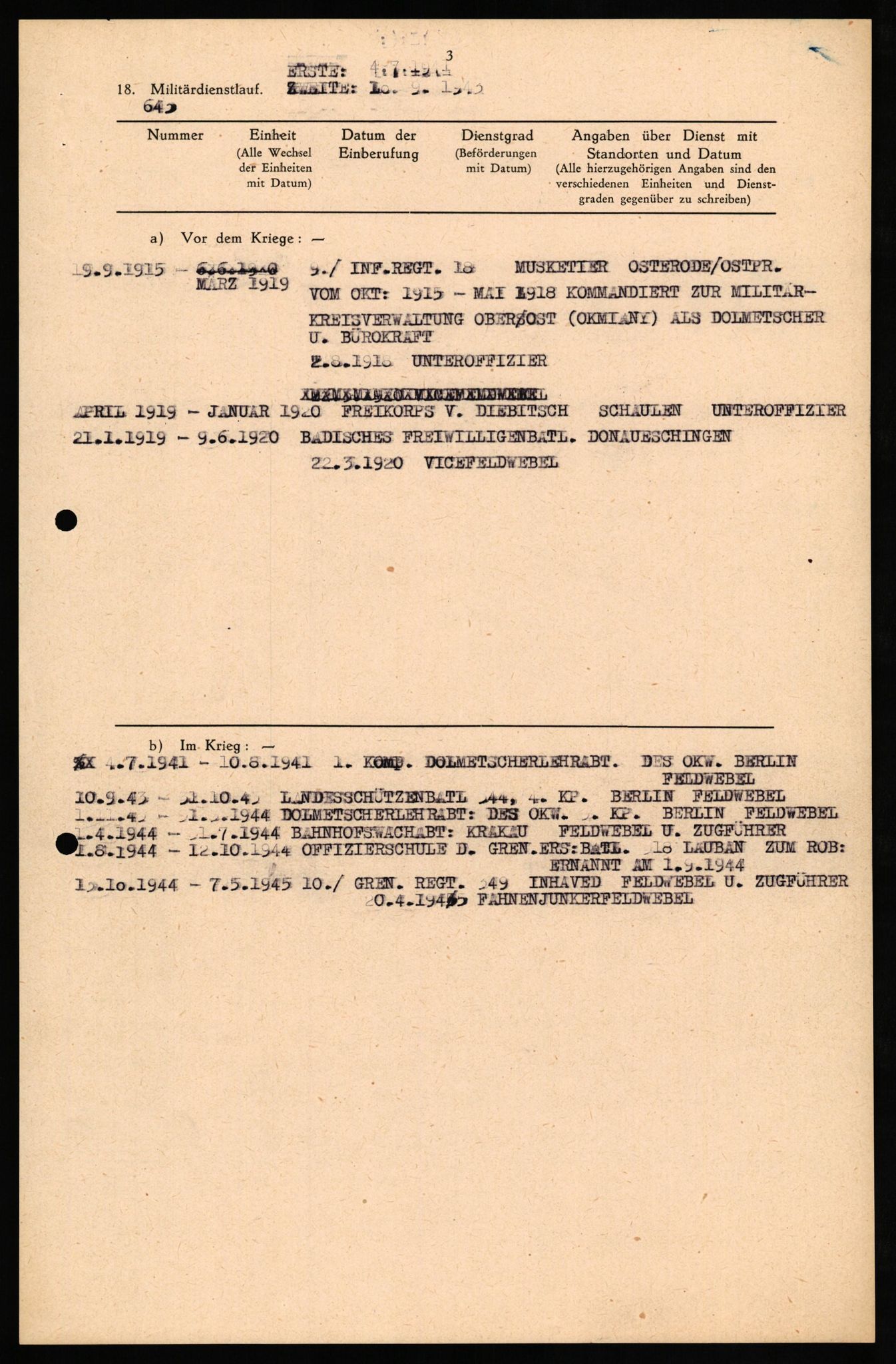 Forsvaret, Forsvarets overkommando II, AV/RA-RAFA-3915/D/Db/L0025: CI Questionaires. Tyske okkupasjonsstyrker i Norge. Tyskere., 1945-1946, p. 274