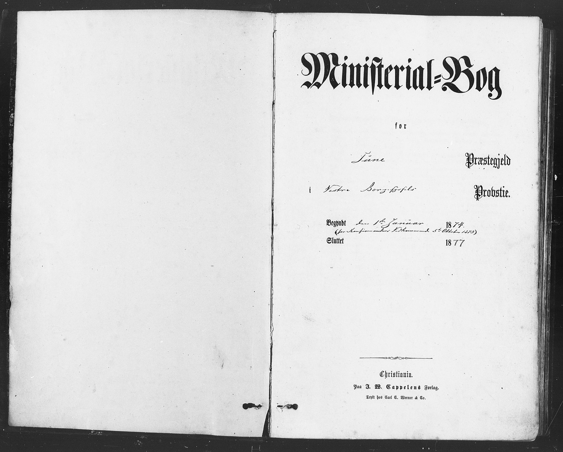 Tune prestekontor Kirkebøker, SAO/A-2007/F/Fa/L0016: Parish register (official) no. 16, 1874-1877