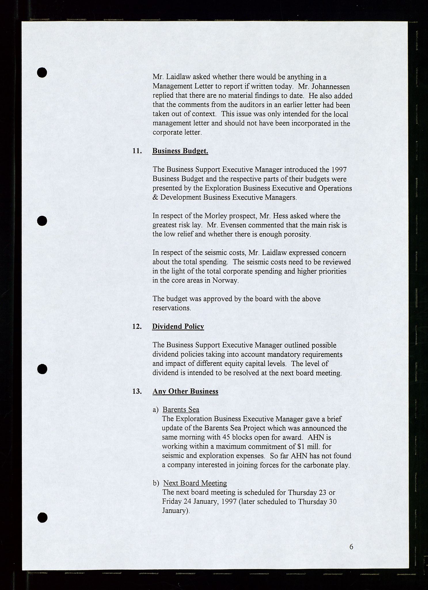 Pa 1766 - Hess Norge AS, AV/SAST-A-102451/A/Aa/L0001: Referater og sakspapirer, 1995-1997, p. 327