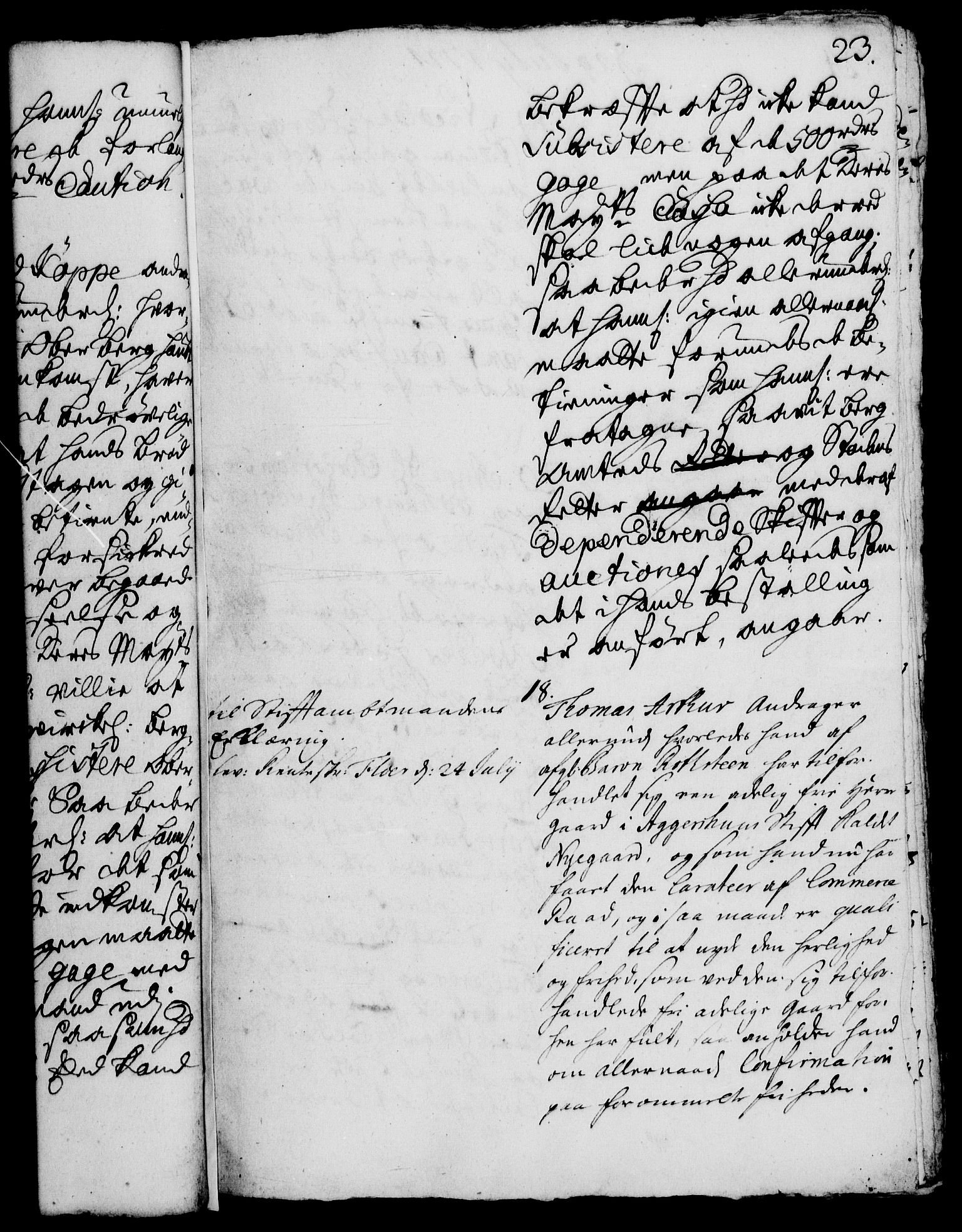 Rentekammeret, Kammerkanselliet, AV/RA-EA-3111/G/Gh/Gha/L0005: Norsk ekstraktmemorialprotokoll (merket RK 53.50), 1721-1723, p. 23
