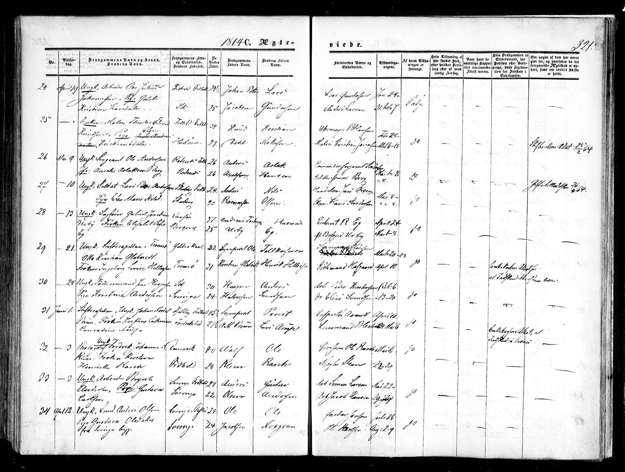 Halden prestekontor Kirkebøker, SAO/A-10909/F/Fa/L0007: Parish register (official) no. I 7, 1857-1865, p. 321