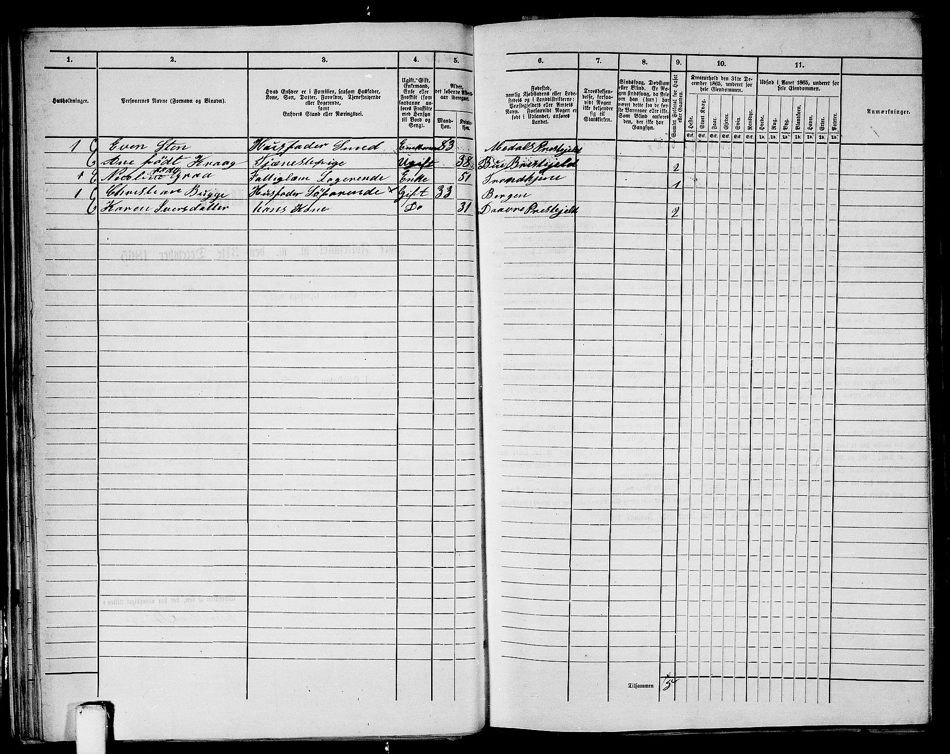 RA, 1865 census for Kristiansund/Kristiansund, 1865, p. 49