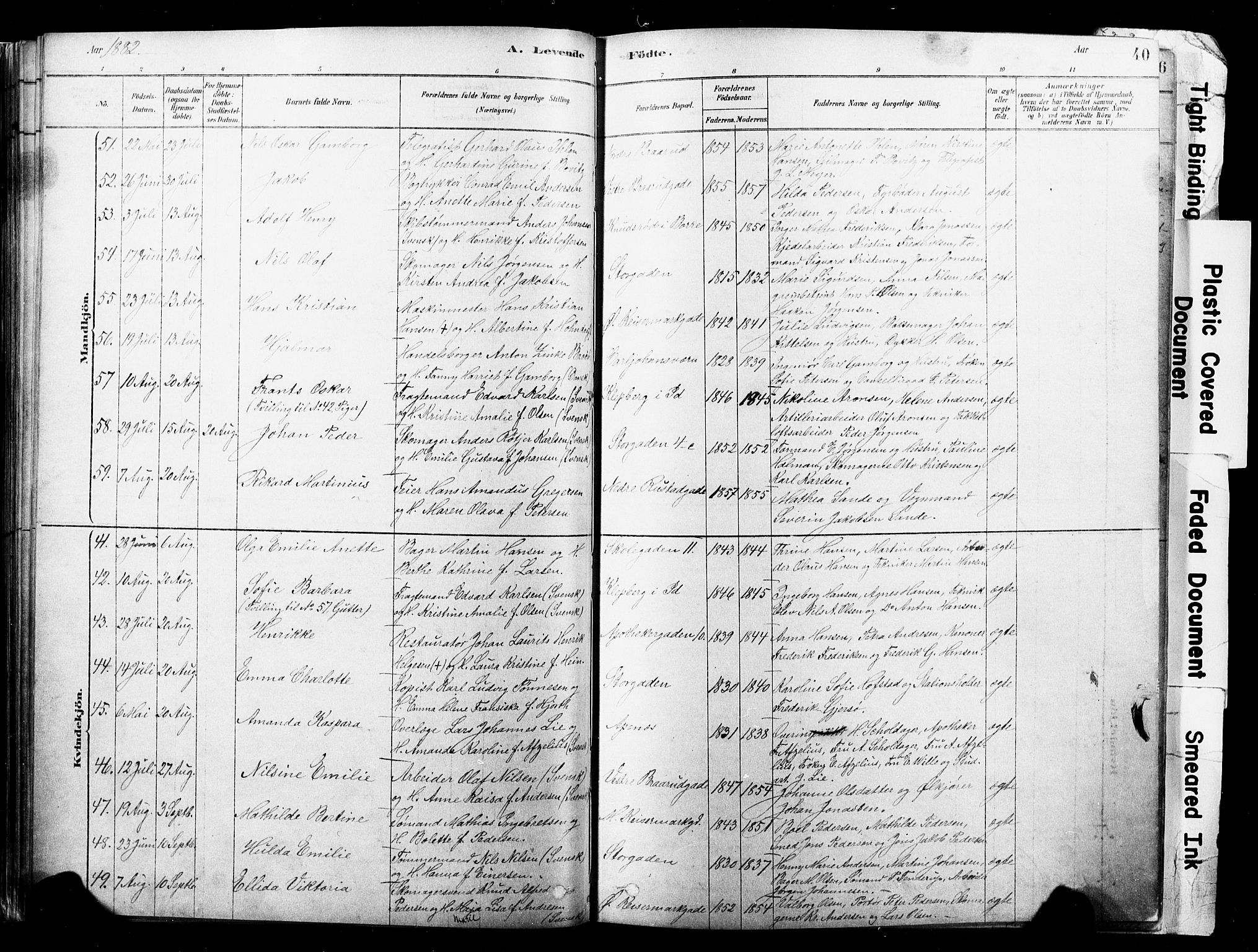 Horten kirkebøker, SAKO/A-348/F/Fa/L0003: Parish register (official) no. 3, 1878-1887, p. 40